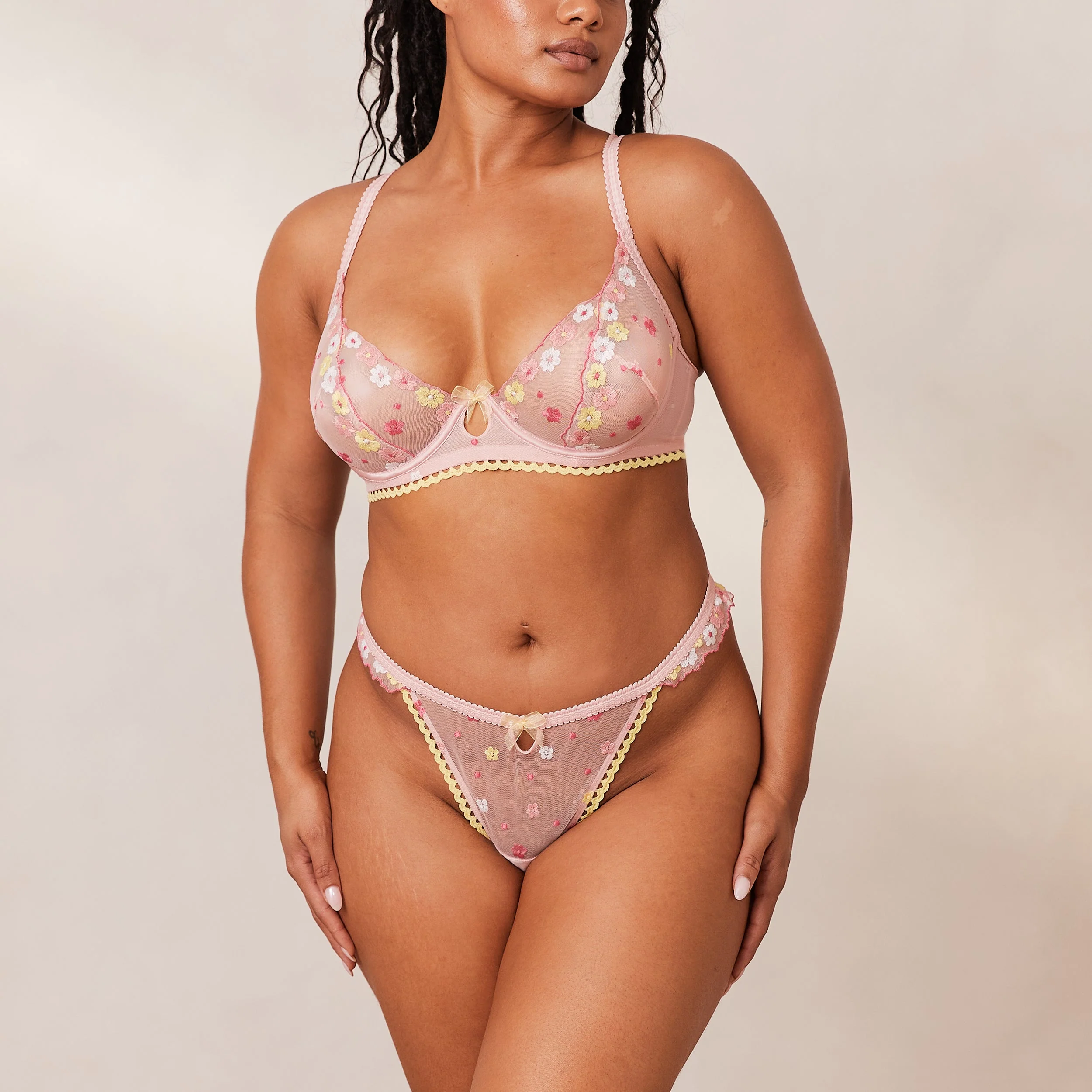 Fleur Balcony Bra  - Pink - Image 9