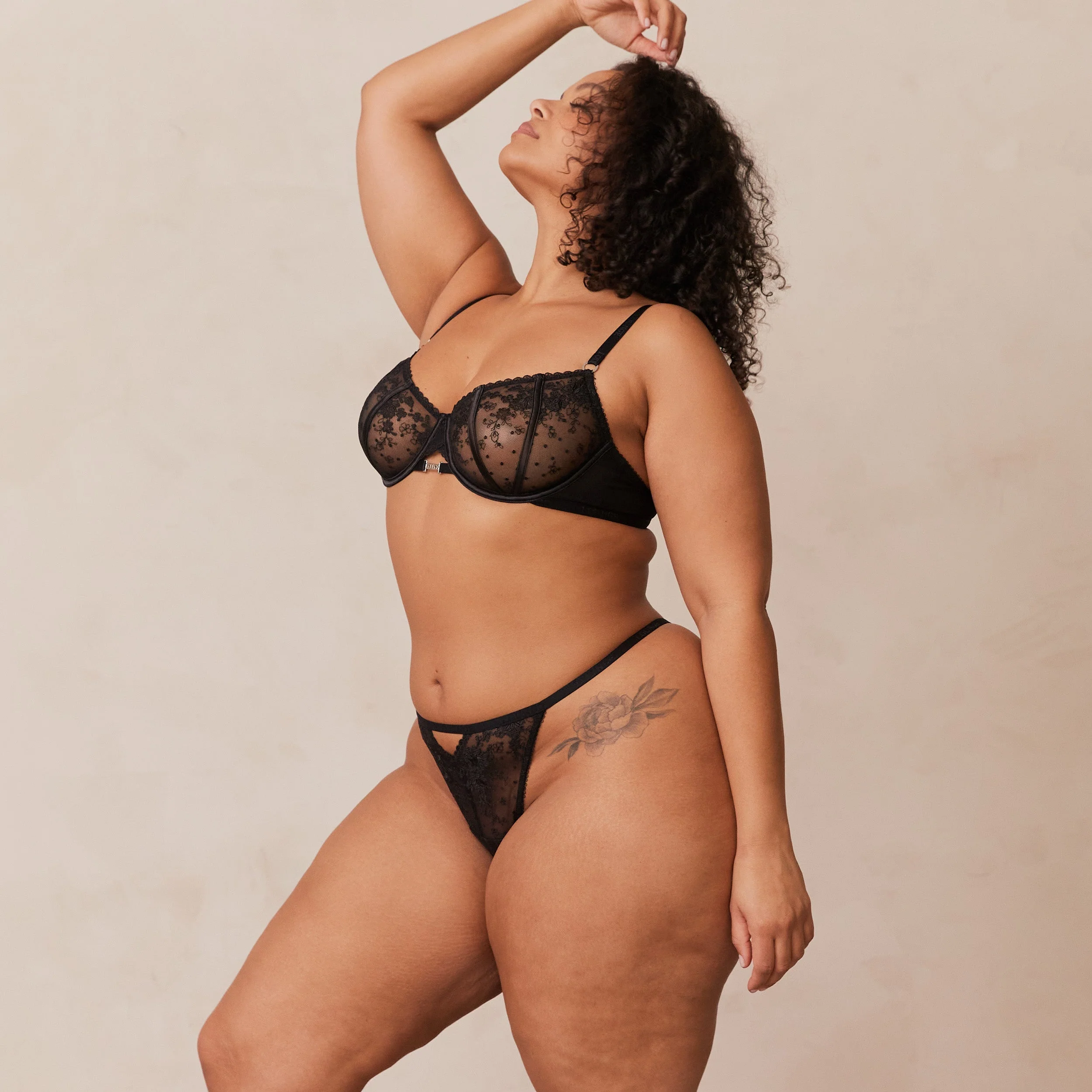 Flirt Balcony Bra  - Black - Image 11