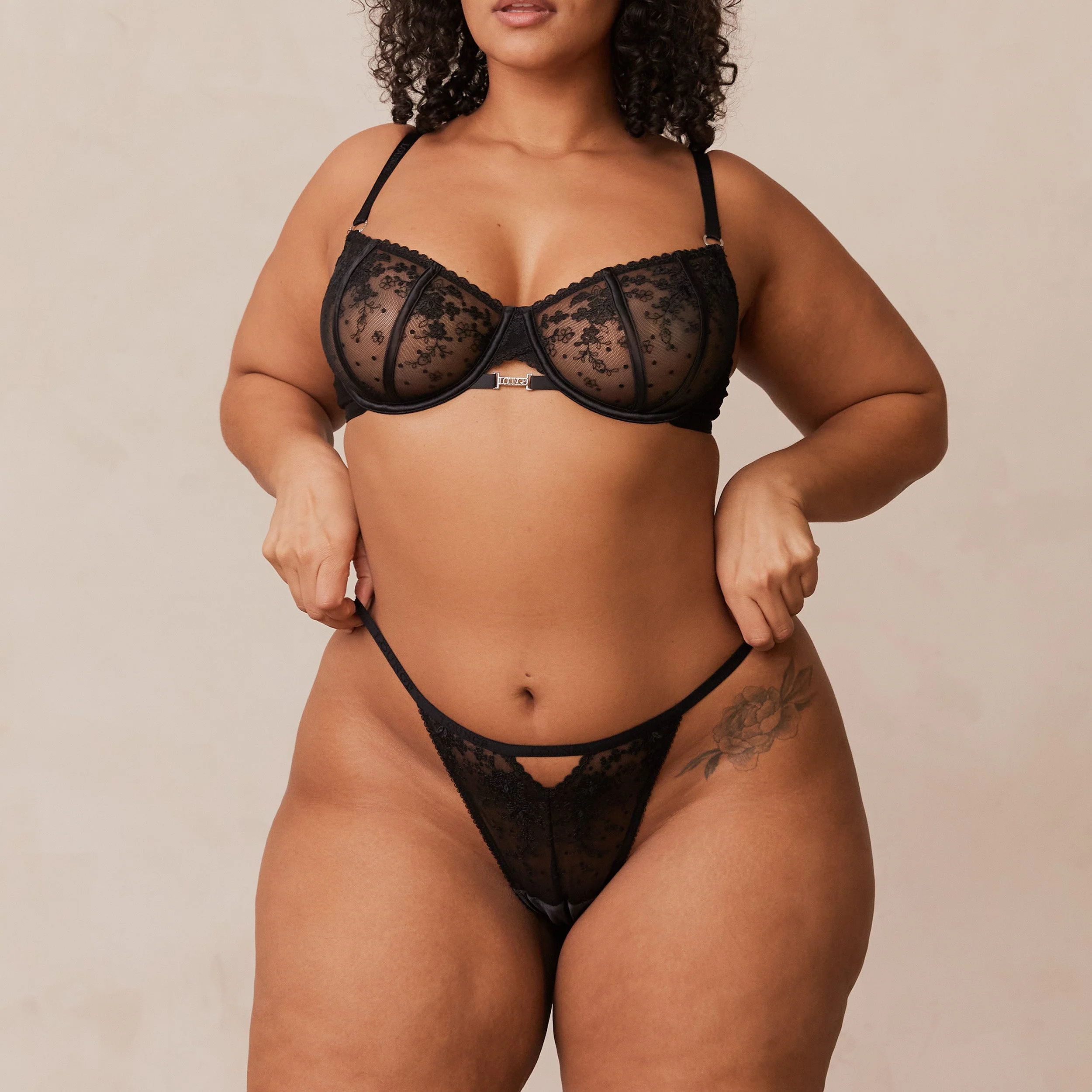 Flirt Balcony Bra  - Black - Image 21