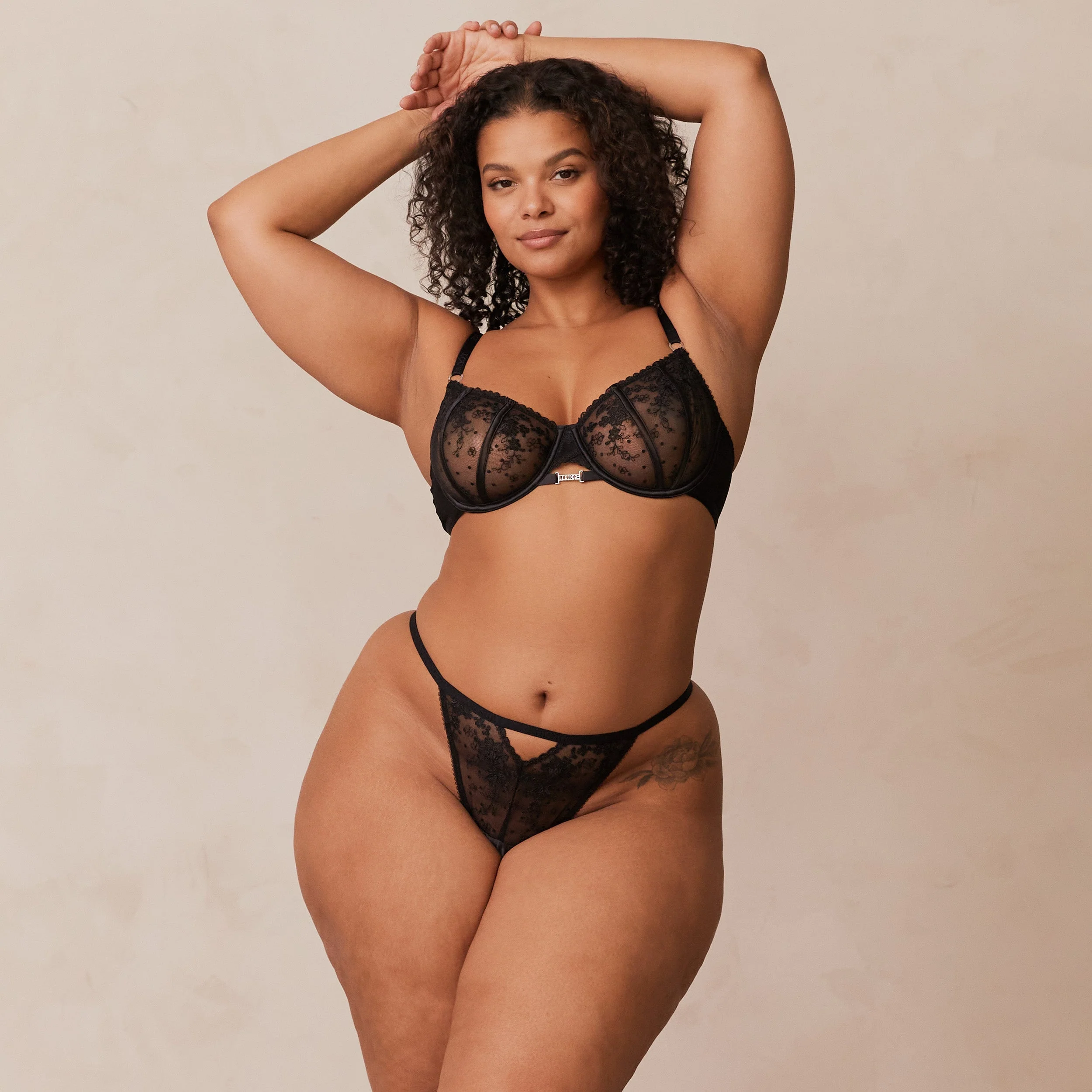 Flirt Balcony Bra  - Black - Image 7