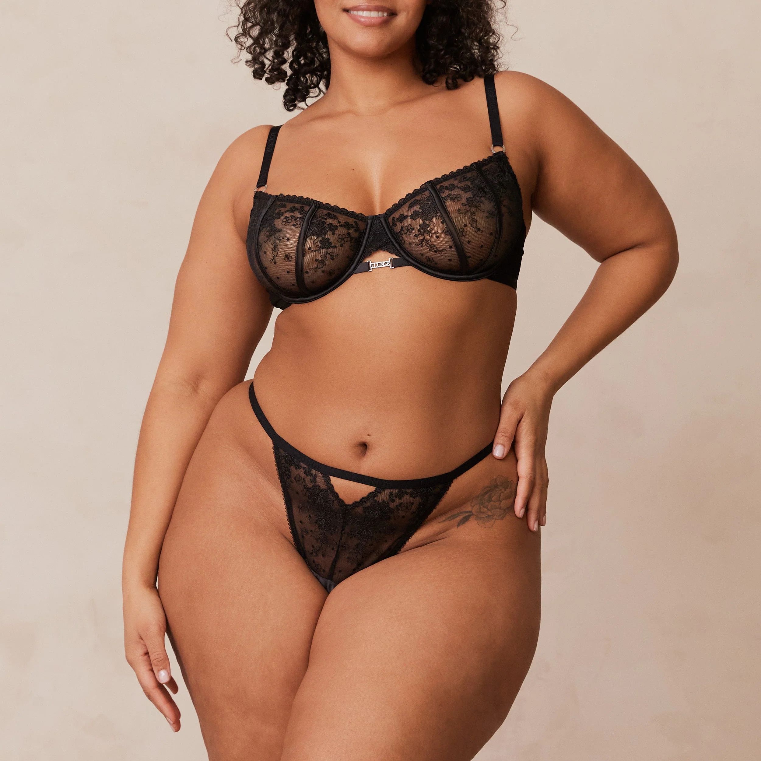 Flirt Balcony Bra  - Black - Image 9