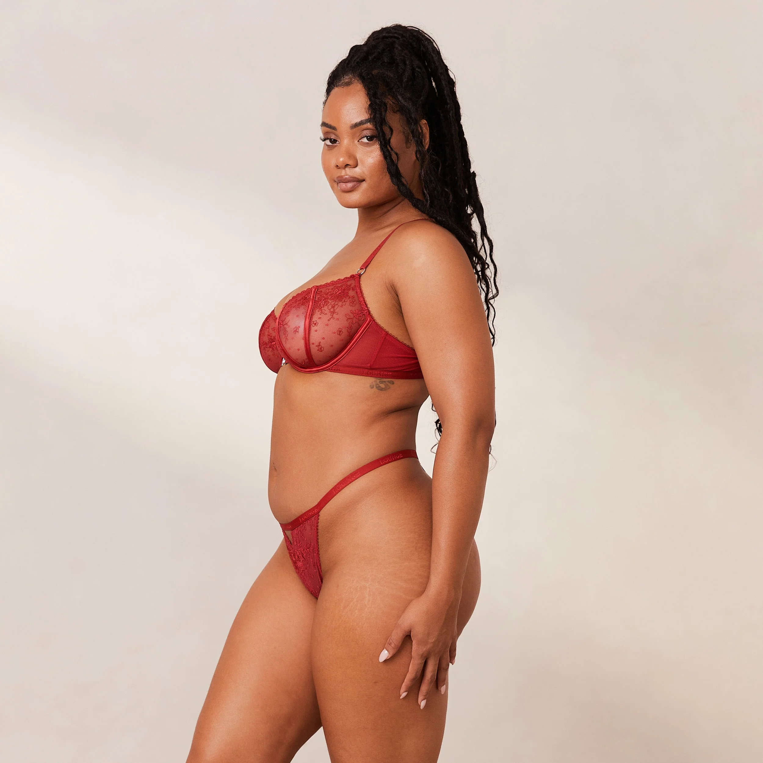 Flirt Balcony Bra  - Maroon - Image 11
