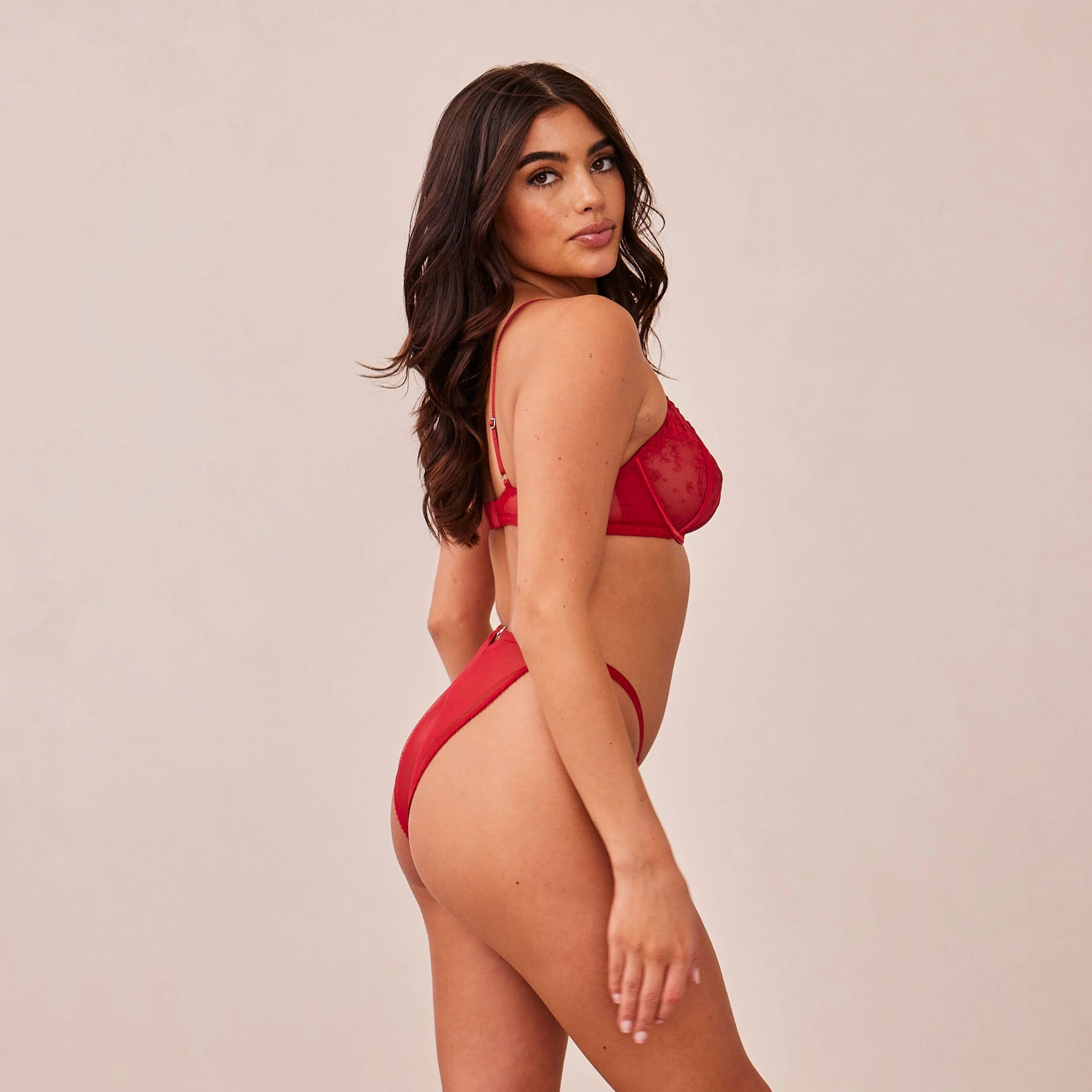 Flirt Balcony Bra  - Maroon - Image 17