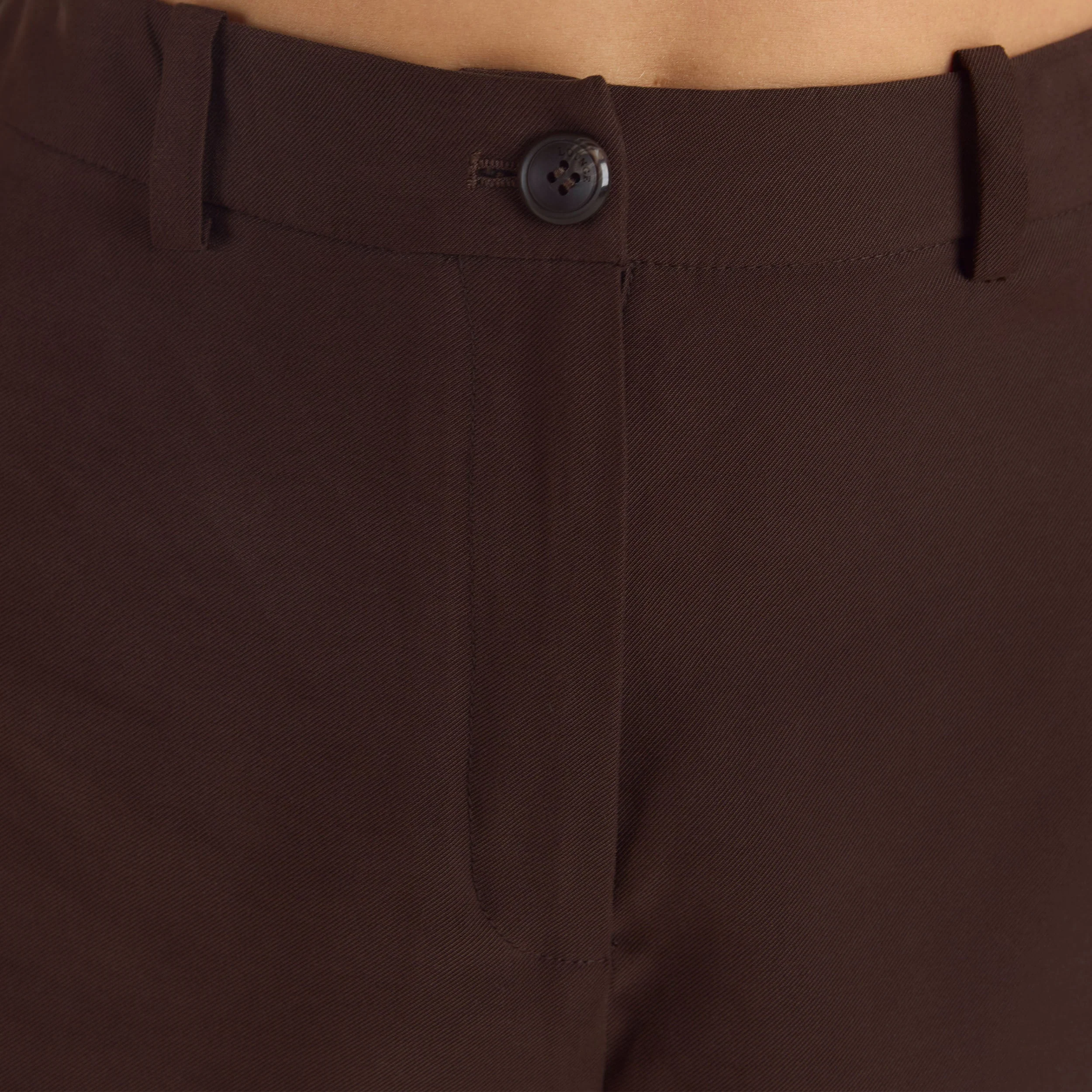 High-Waisted Tailored Shorts - Chocolate - Image 7