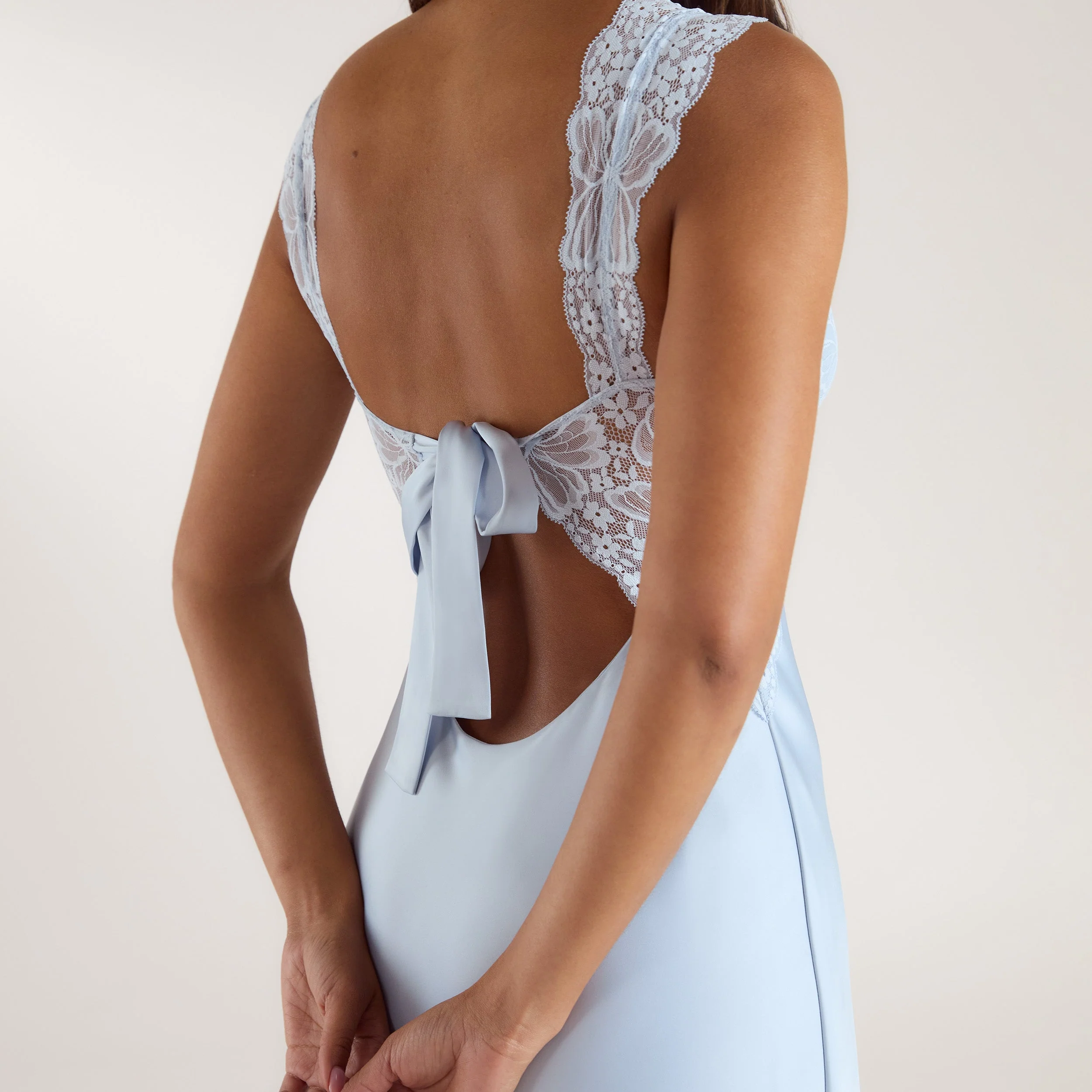 Isla Side Slit Maxi Dress - Blue - Image 6