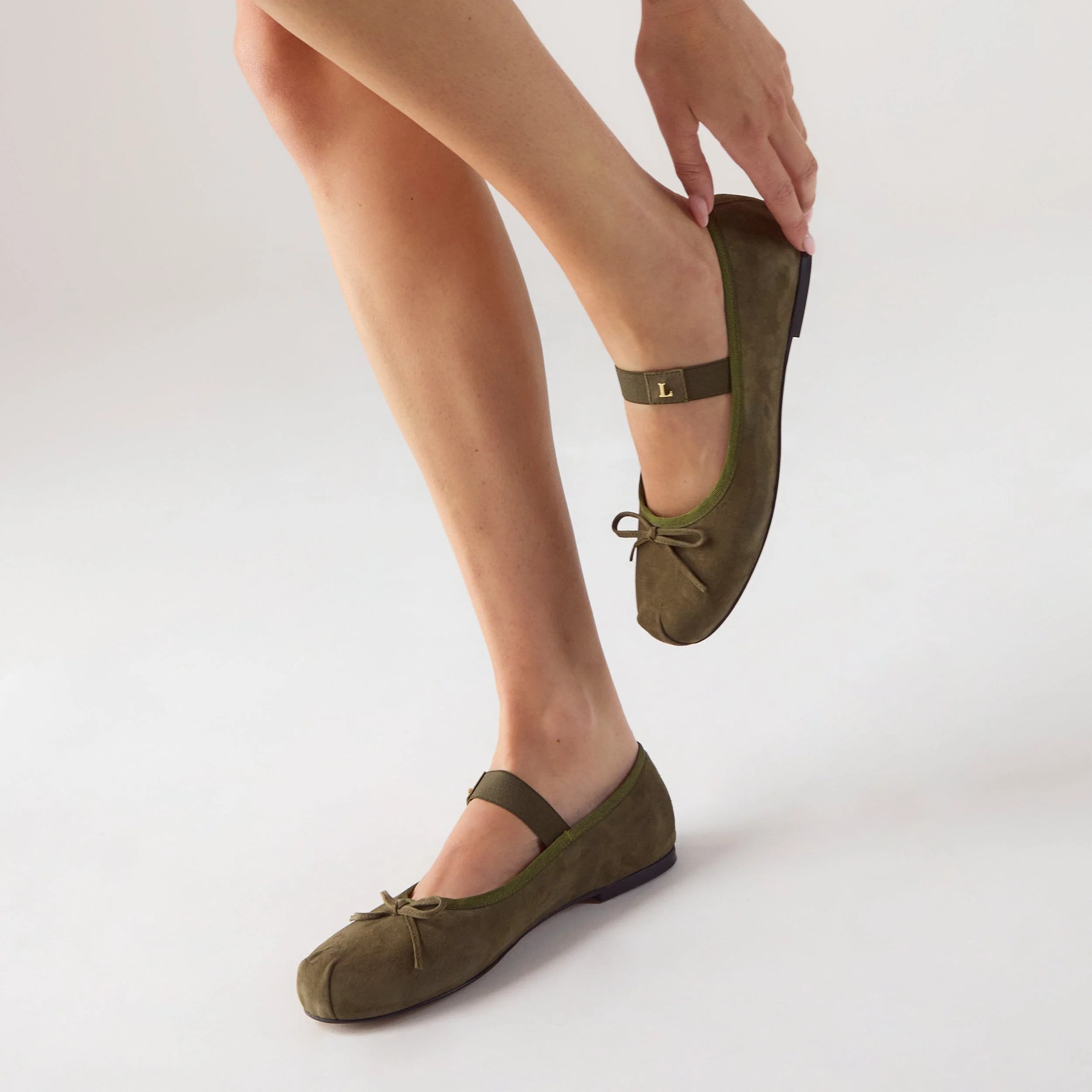 Juna Ballet Flats - Olive - Image 7