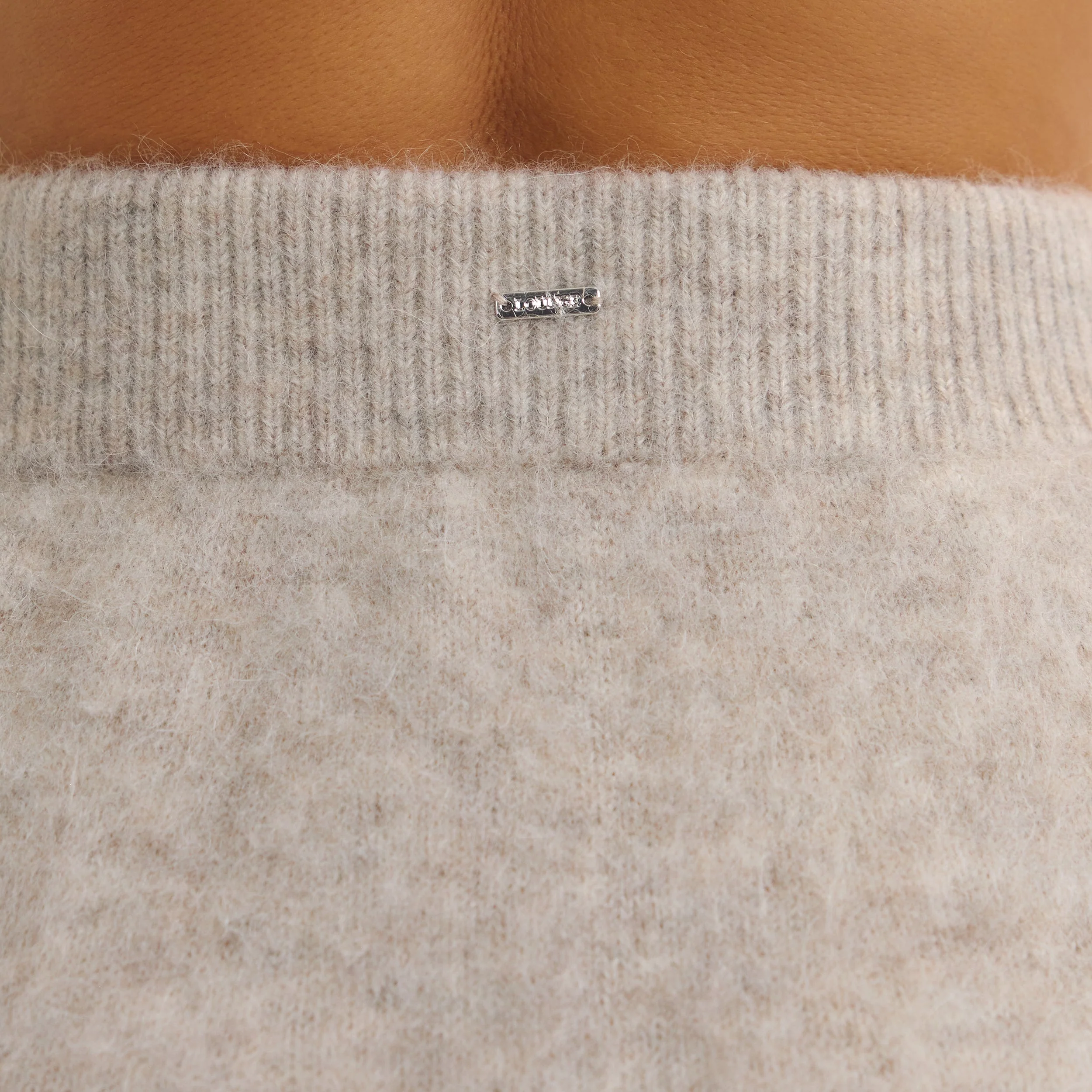 Knitted Mini Skirt - Mink - Image 6