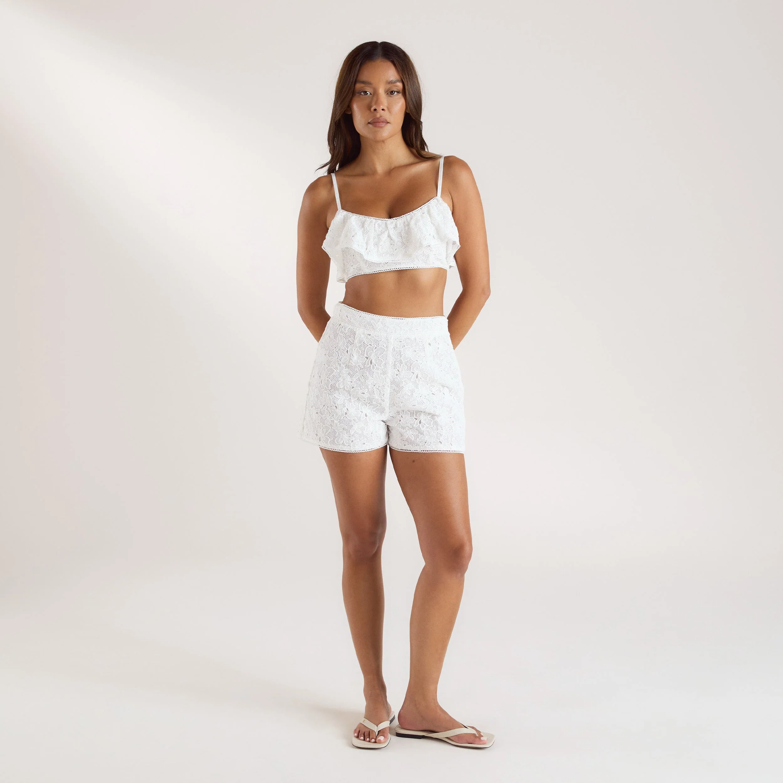 Lace Bralette - White - Image 3