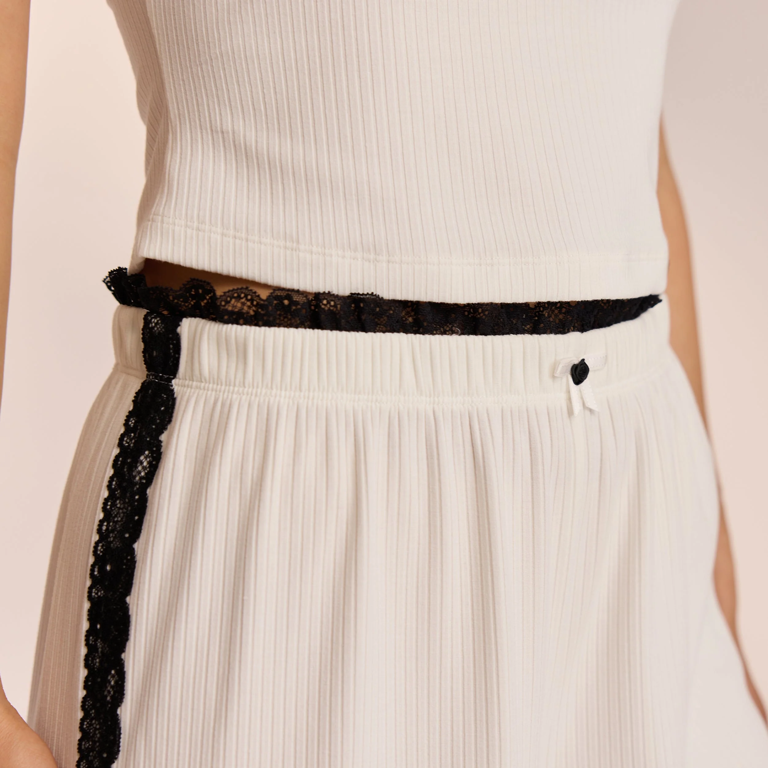 Lace Pajama Pants - White - Image 5