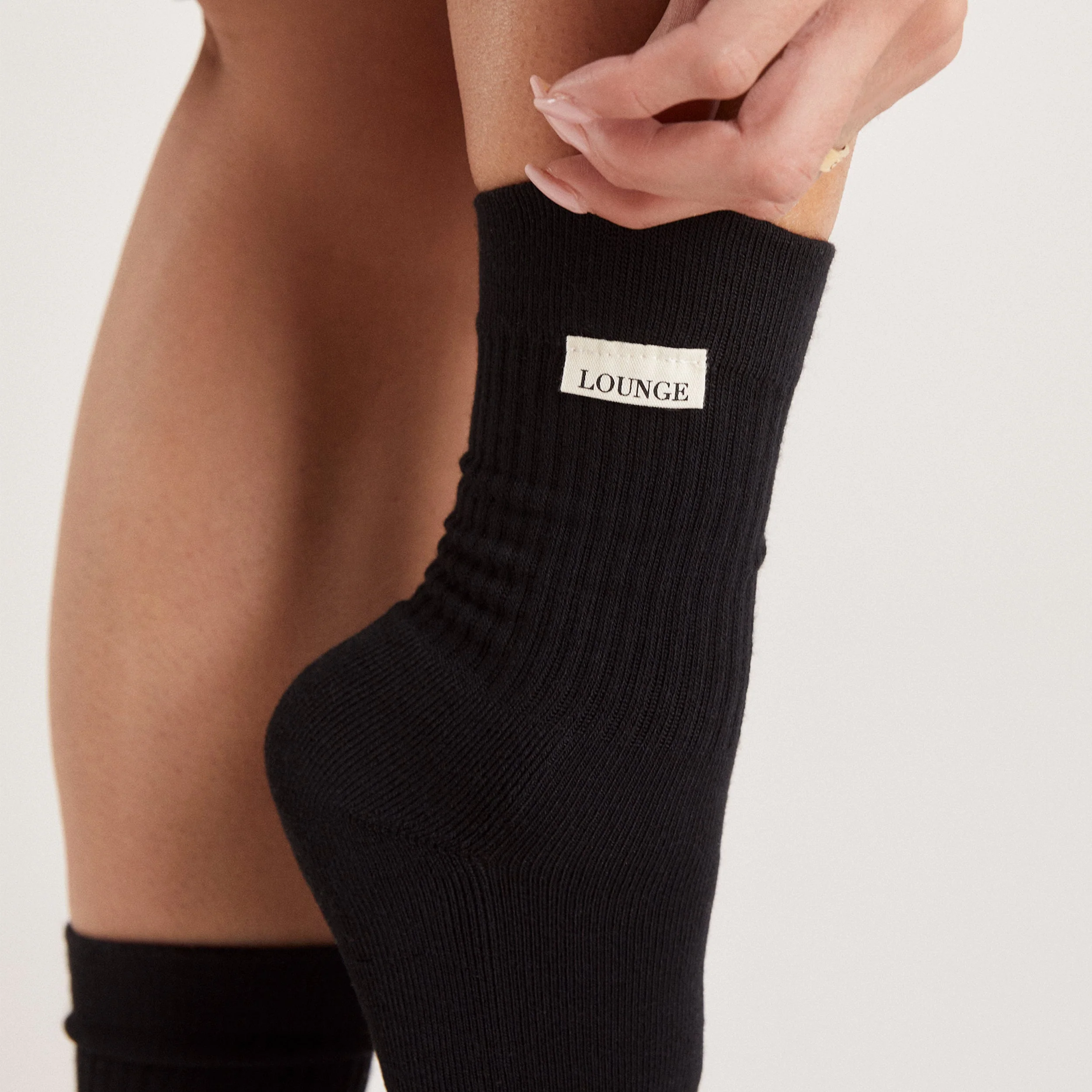 Logo Crew Socks (2 Pack) - Black - Image 2