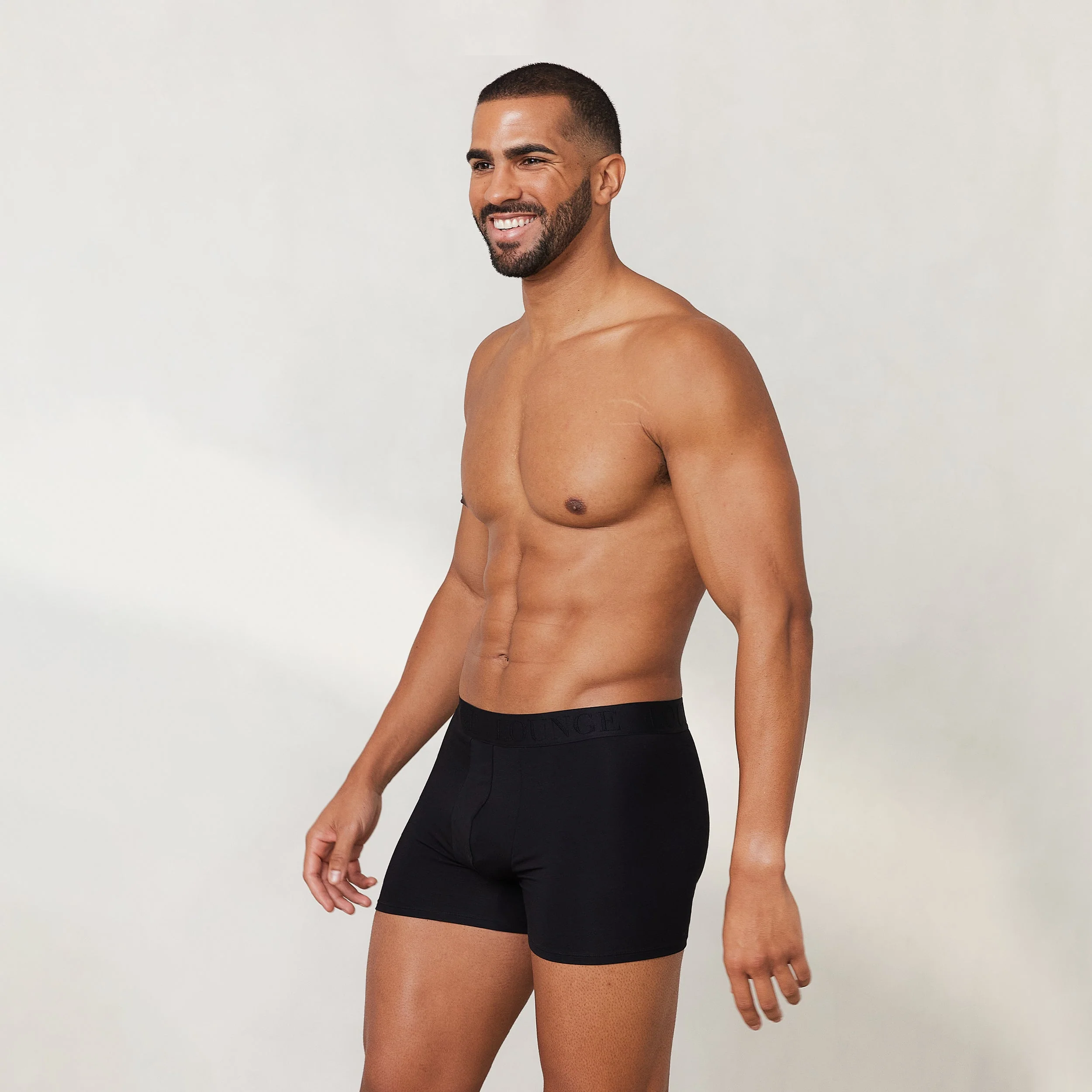 Men's Luxe Boxers (3 Pack) - Black - Image 3