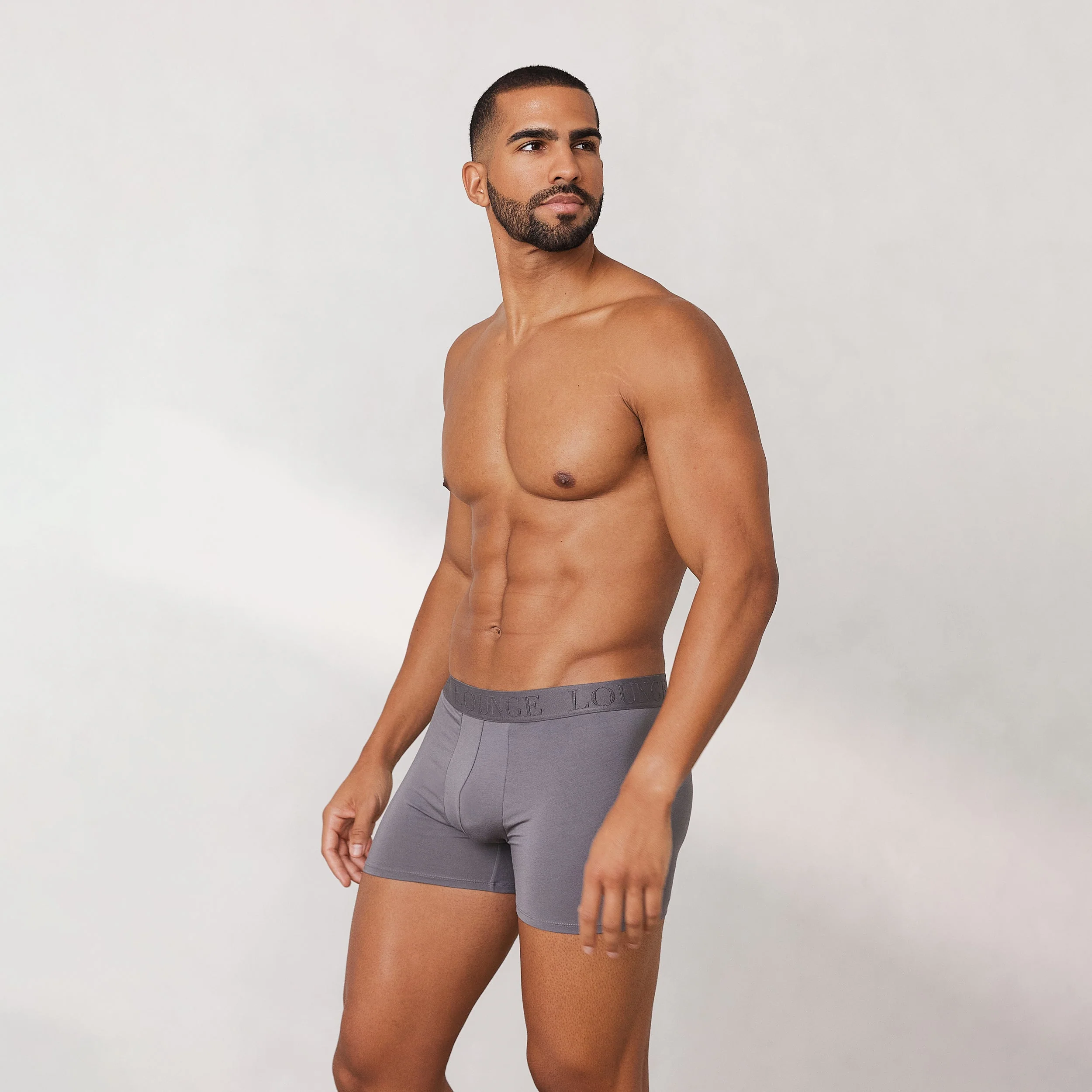 Men's Luxe Boxers (3 Pack) - Charcoal - Image 3