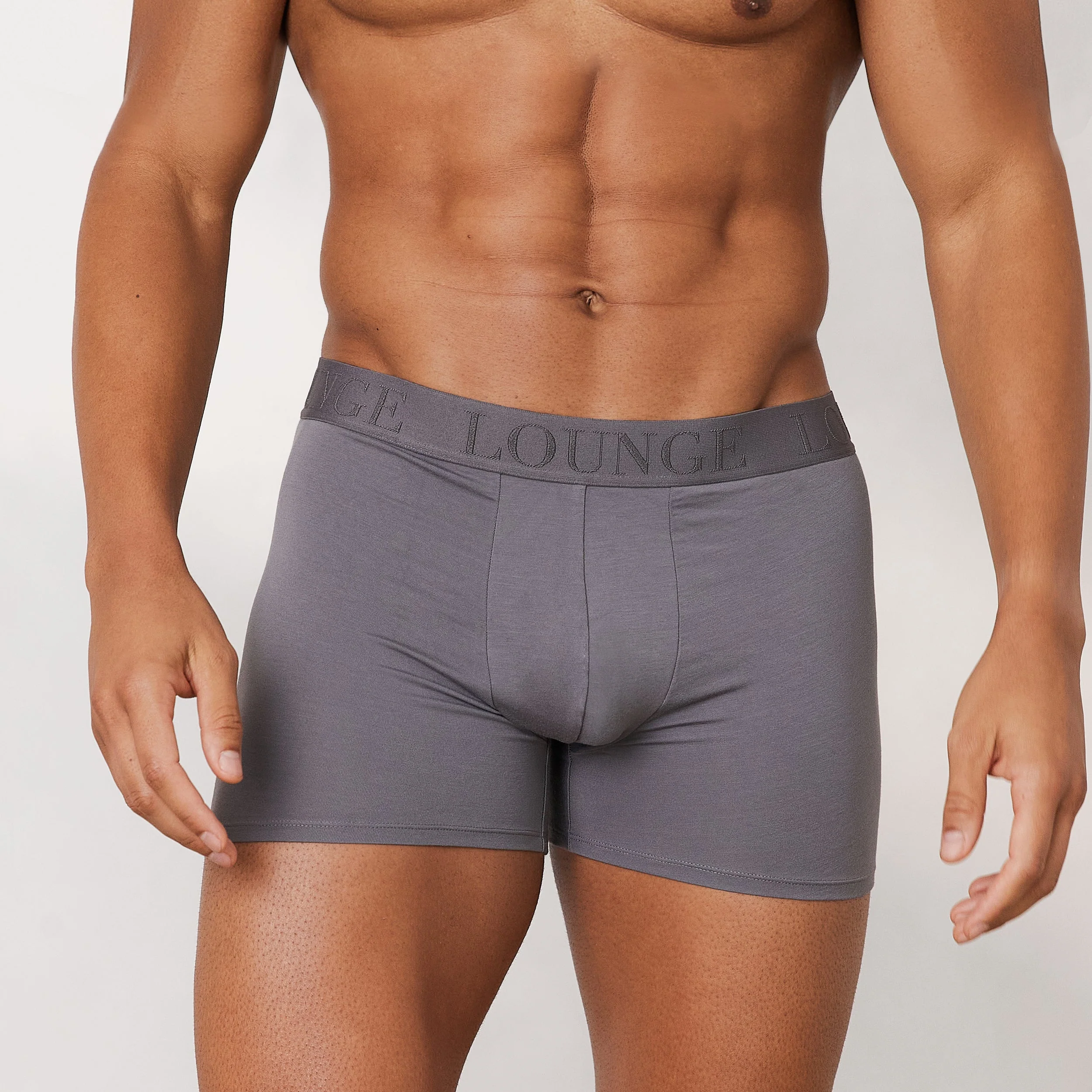 Men's Luxe Boxers (3 Pack) - Charcoal - Image 4