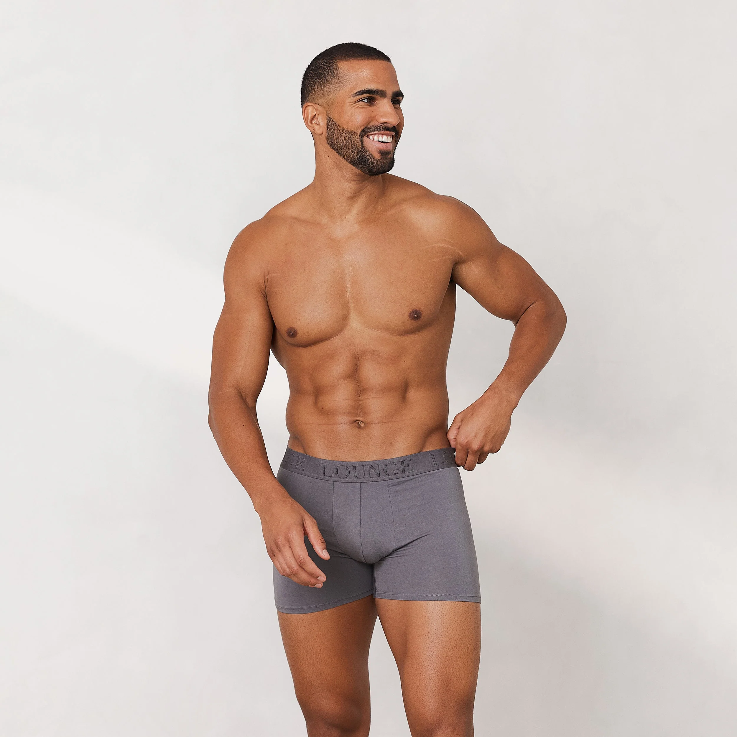 Men's Luxe Boxers (3 Pack) - Charcoal - Image 6