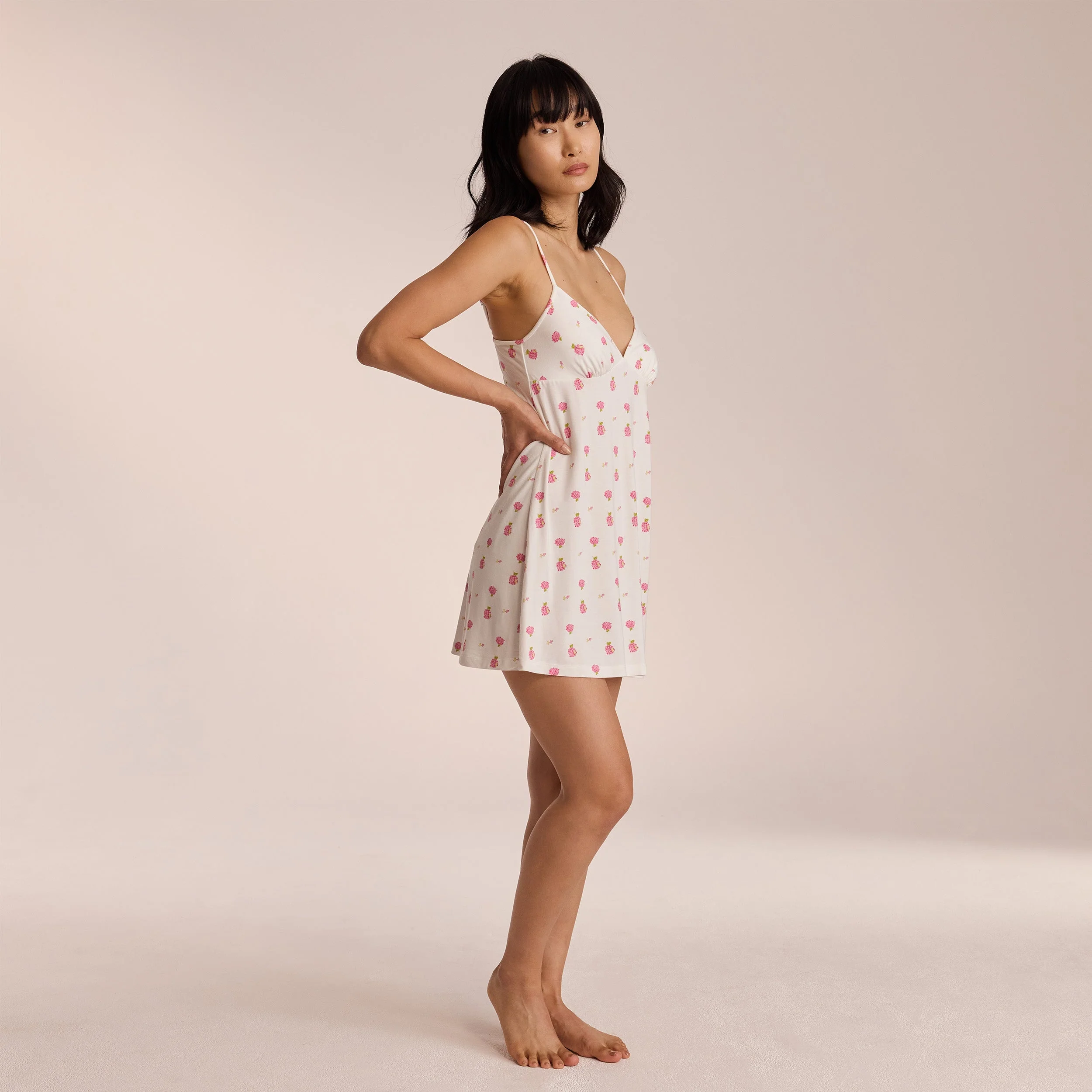 Modal Nightdress - White - Image 5