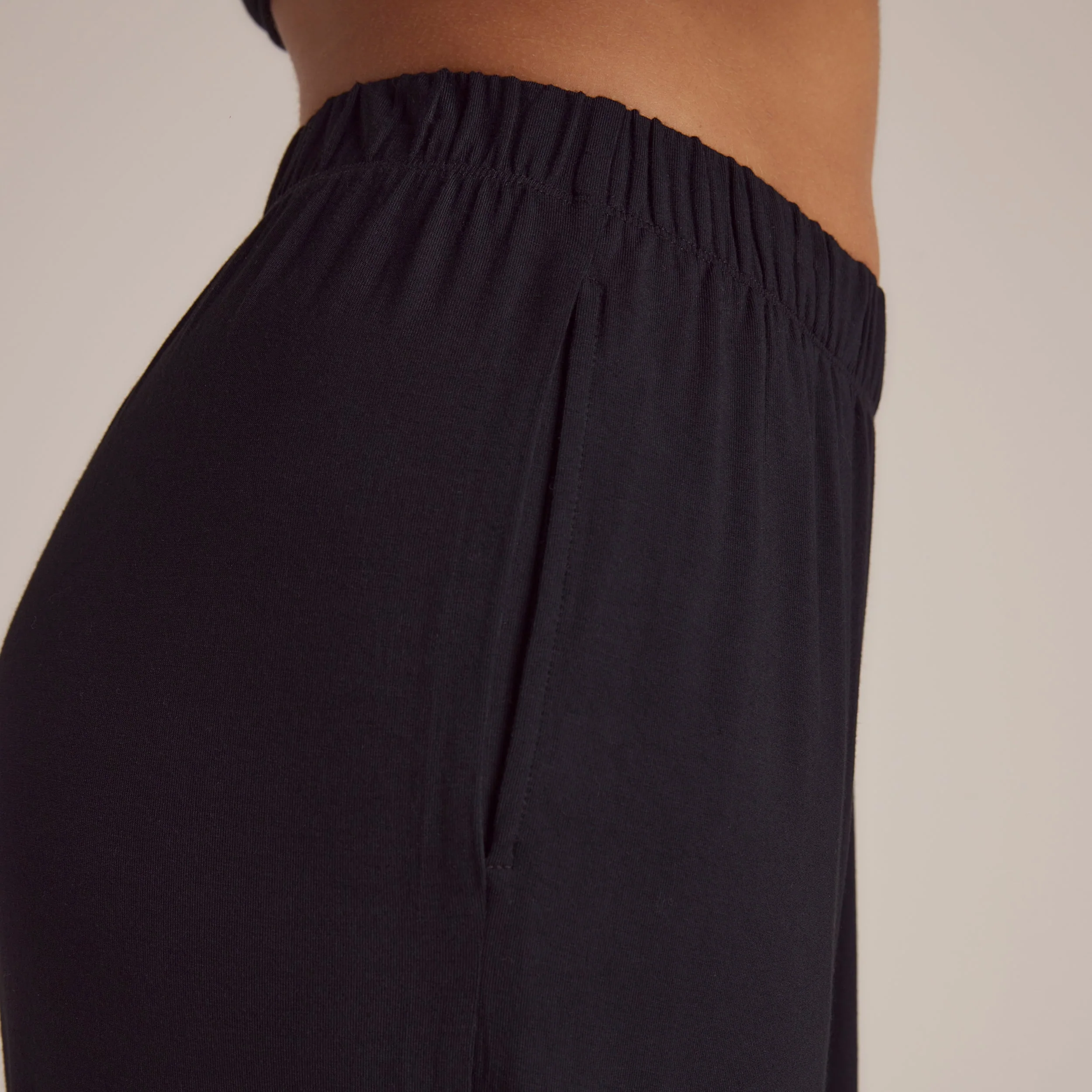 Modal Pajama Pants - Black - Image 6