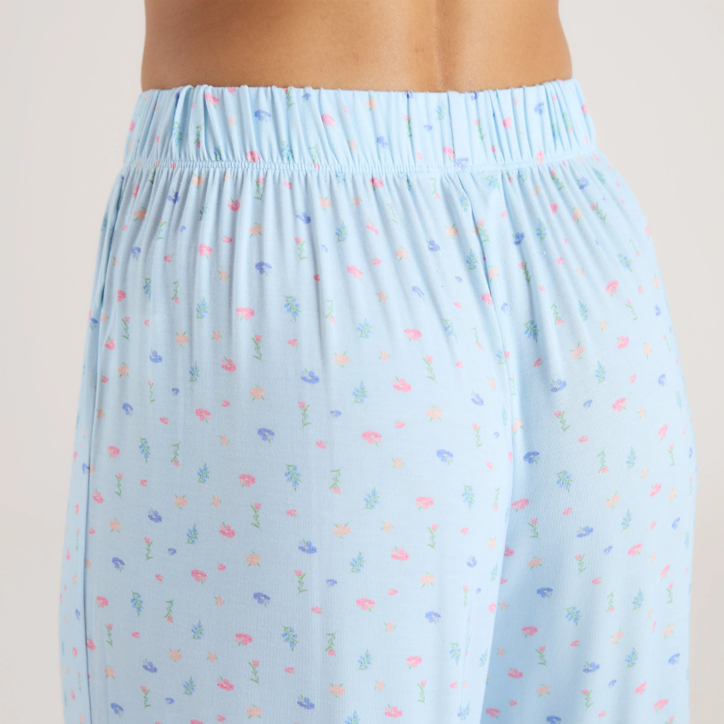 Modal Pajama Pants - Blue Floral - Image 6