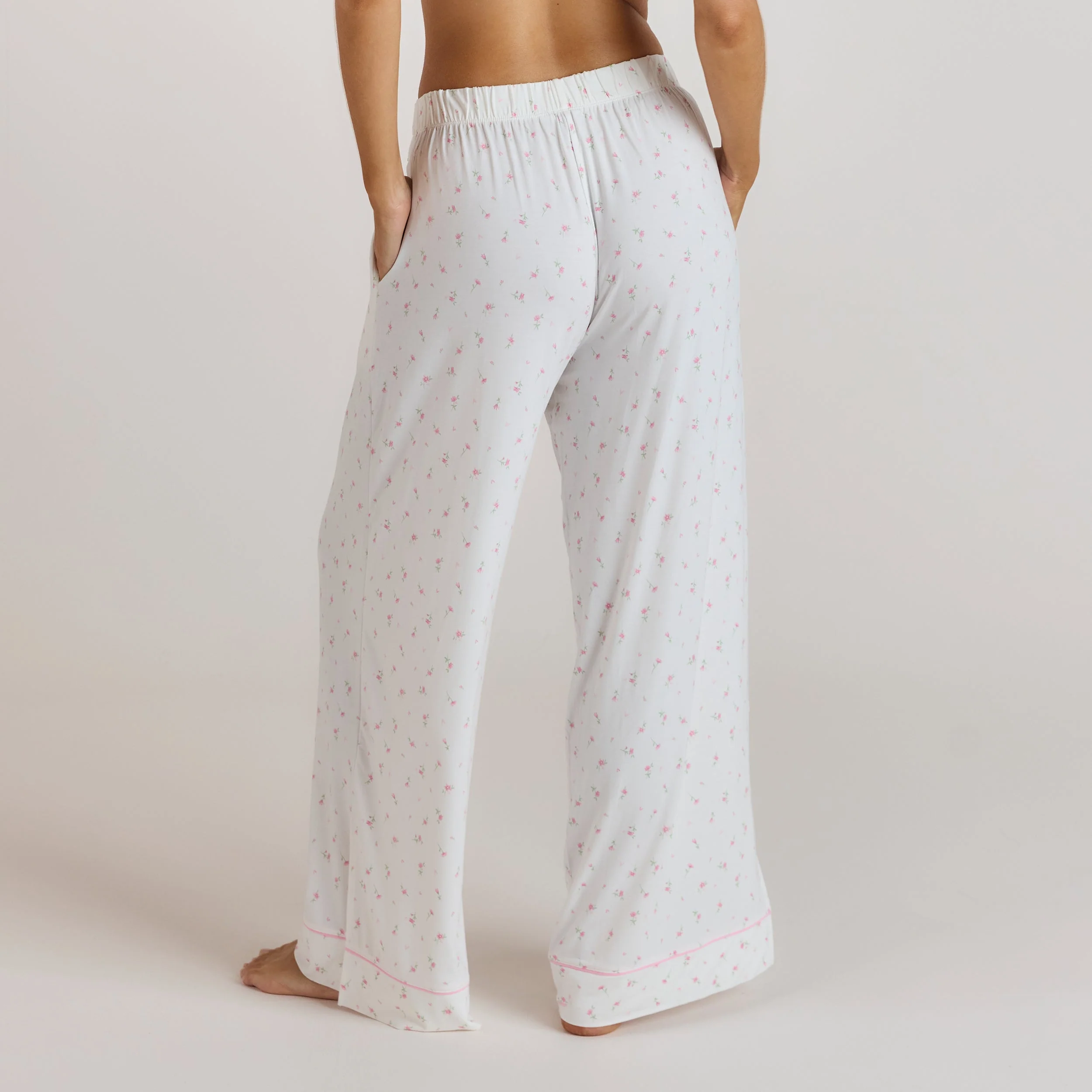 Modal Pajama Pants - Floral Print - Image 2