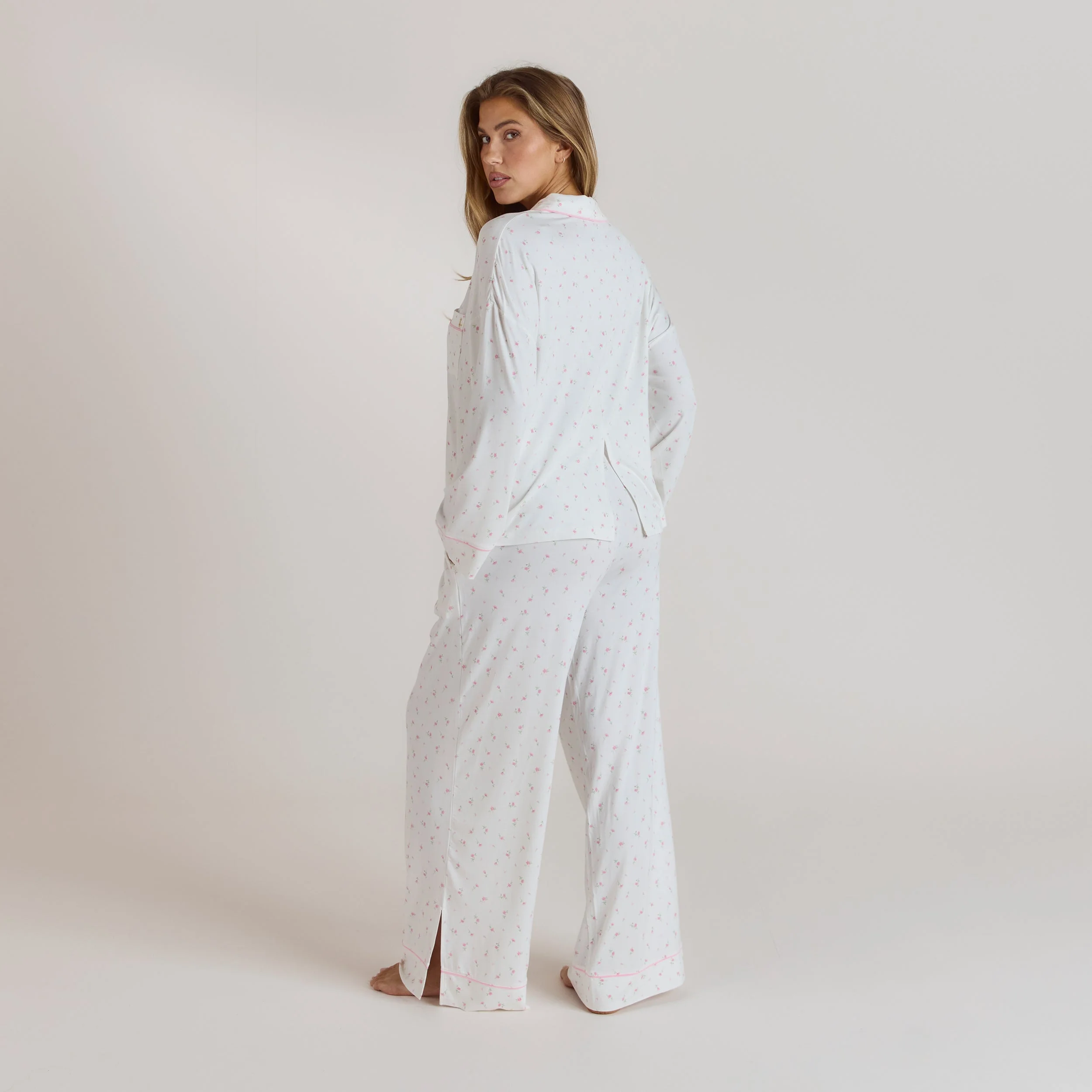 Modal Pajama Pants - Floral Print - Image 4