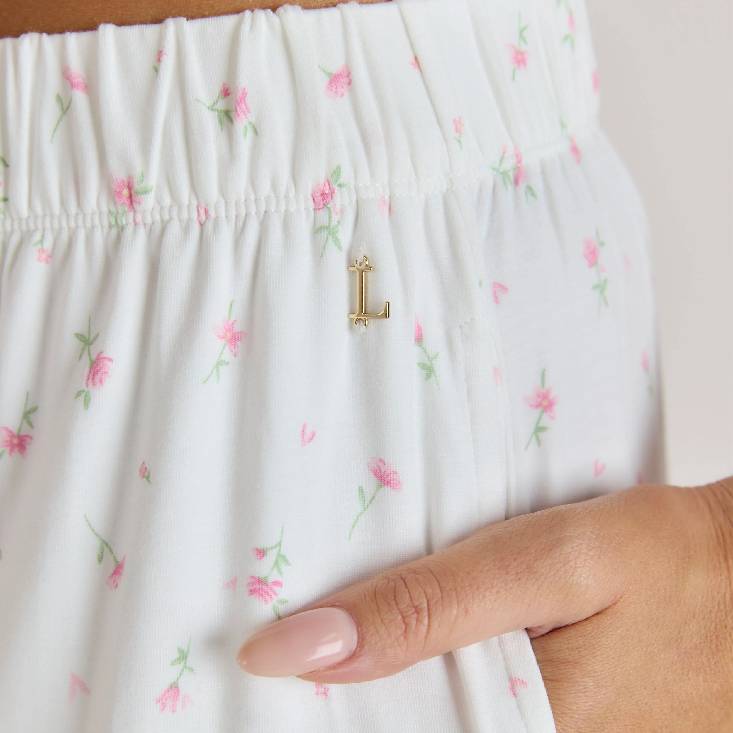 Modal Pajama Pants - Floral Print - Image 5
