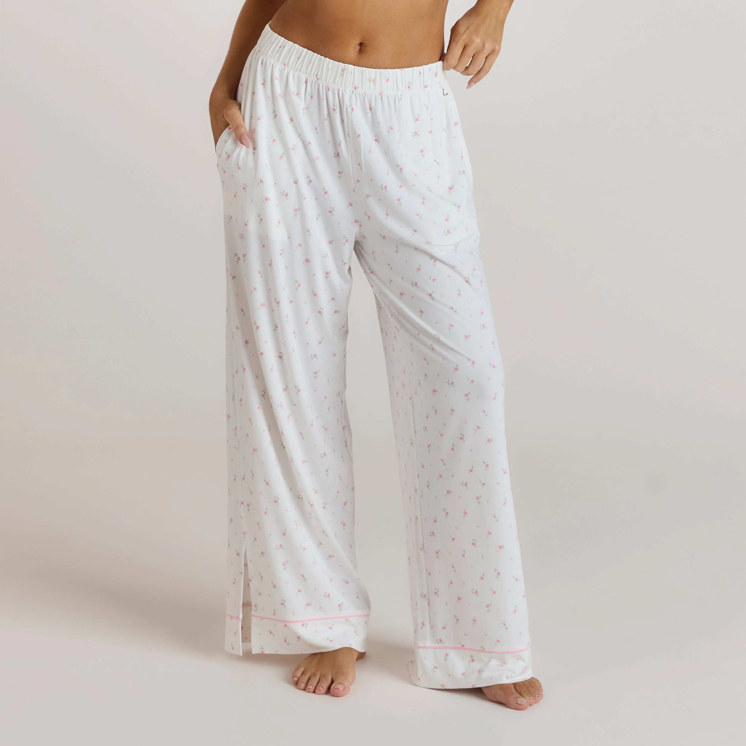 Modal Pajama Pants - Floral Print - Image 6