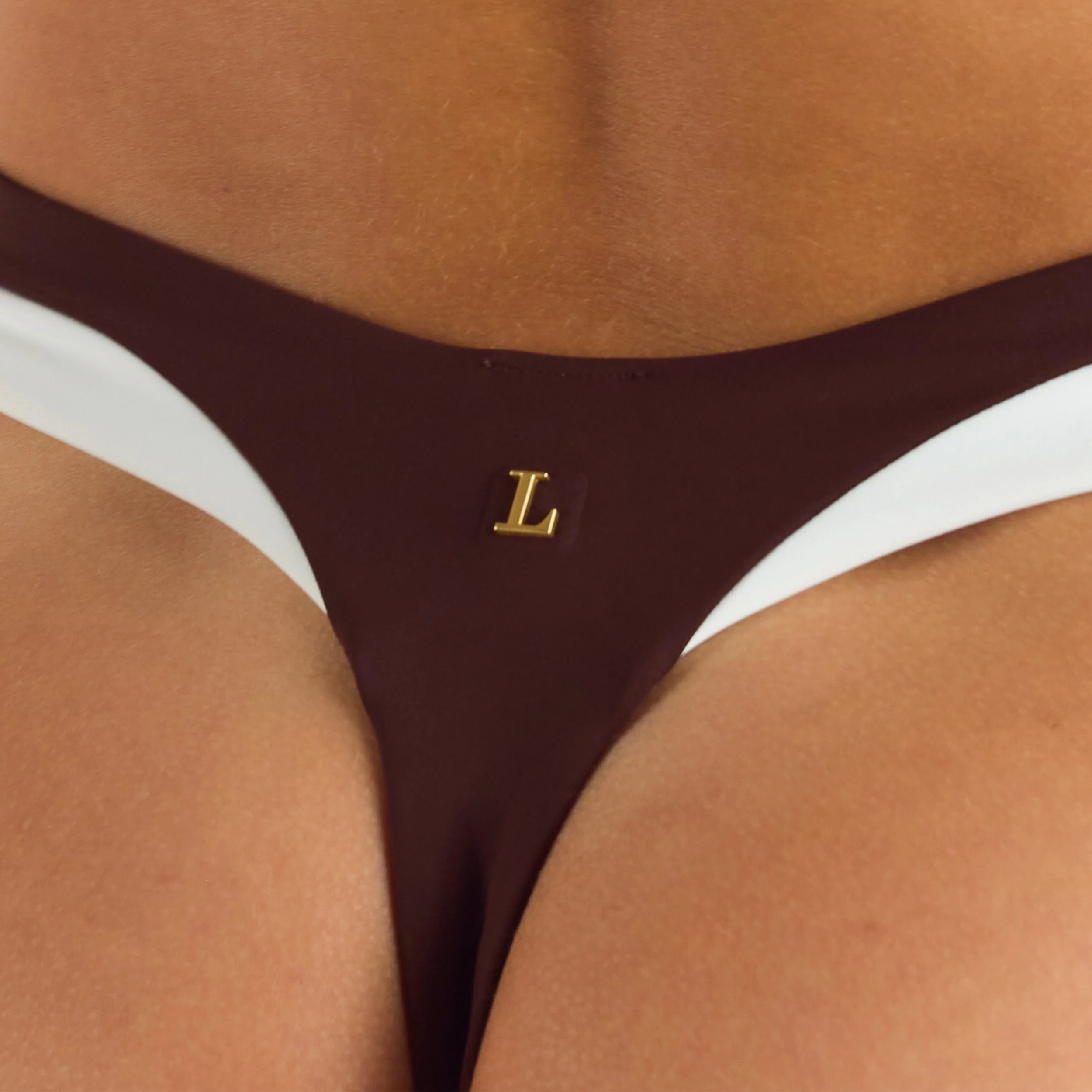 Monaco High-Leg Bikini Thong - Chocolate - Image 5