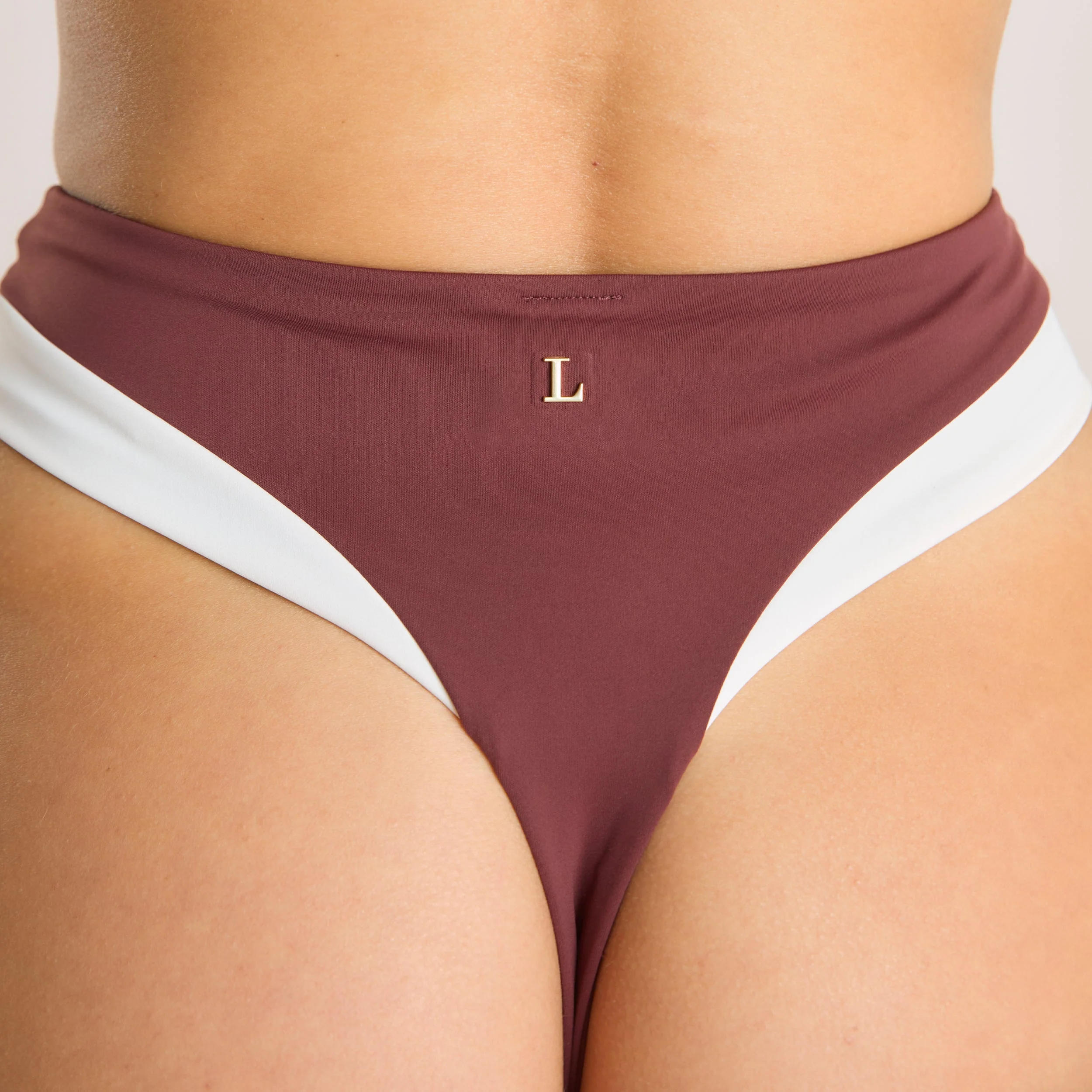 Monaco High-Waisted Bikini Thong - Plum - Image 3
