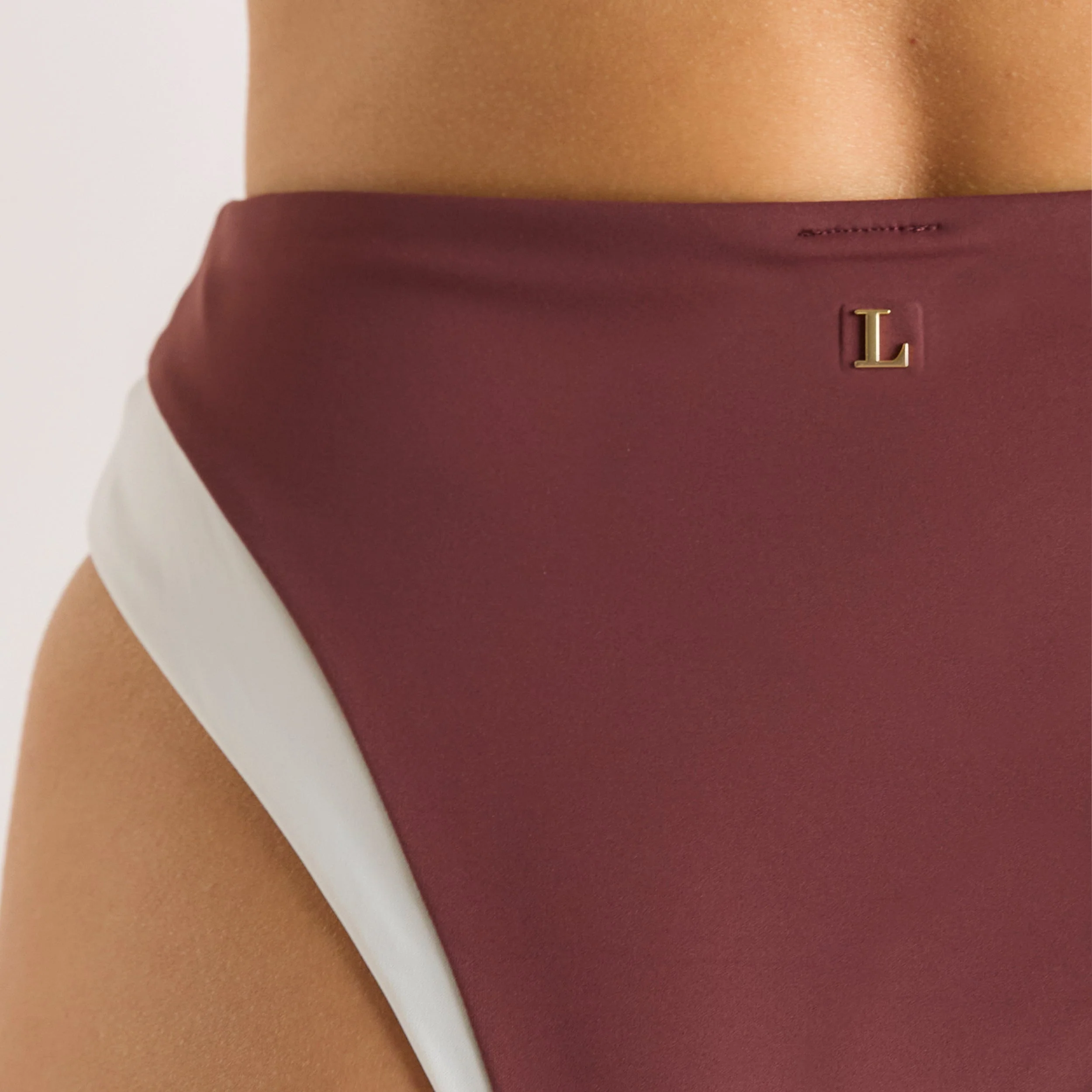 Monaco High-Waisted Brazilian Bikini Briefs - Plum - Image 3