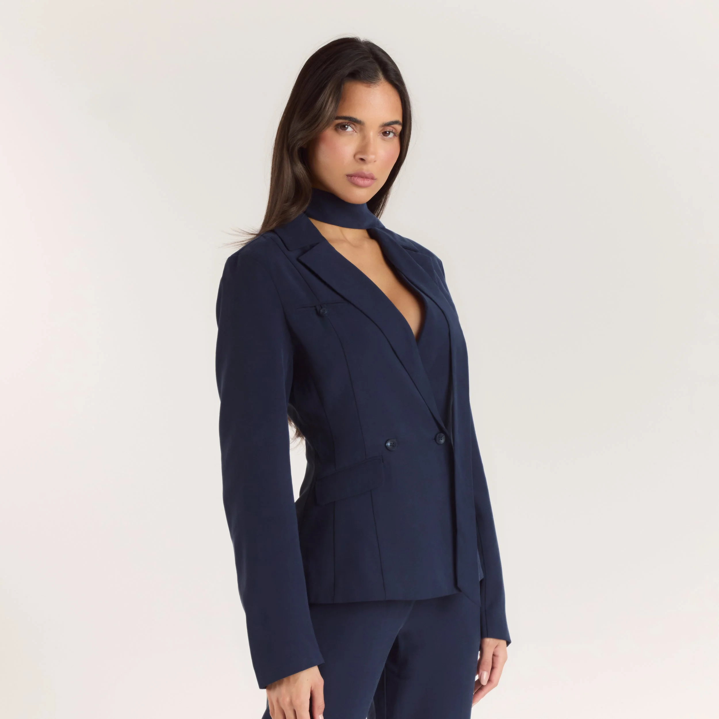 Multiway Fitted Blazer - Navy - Image 5