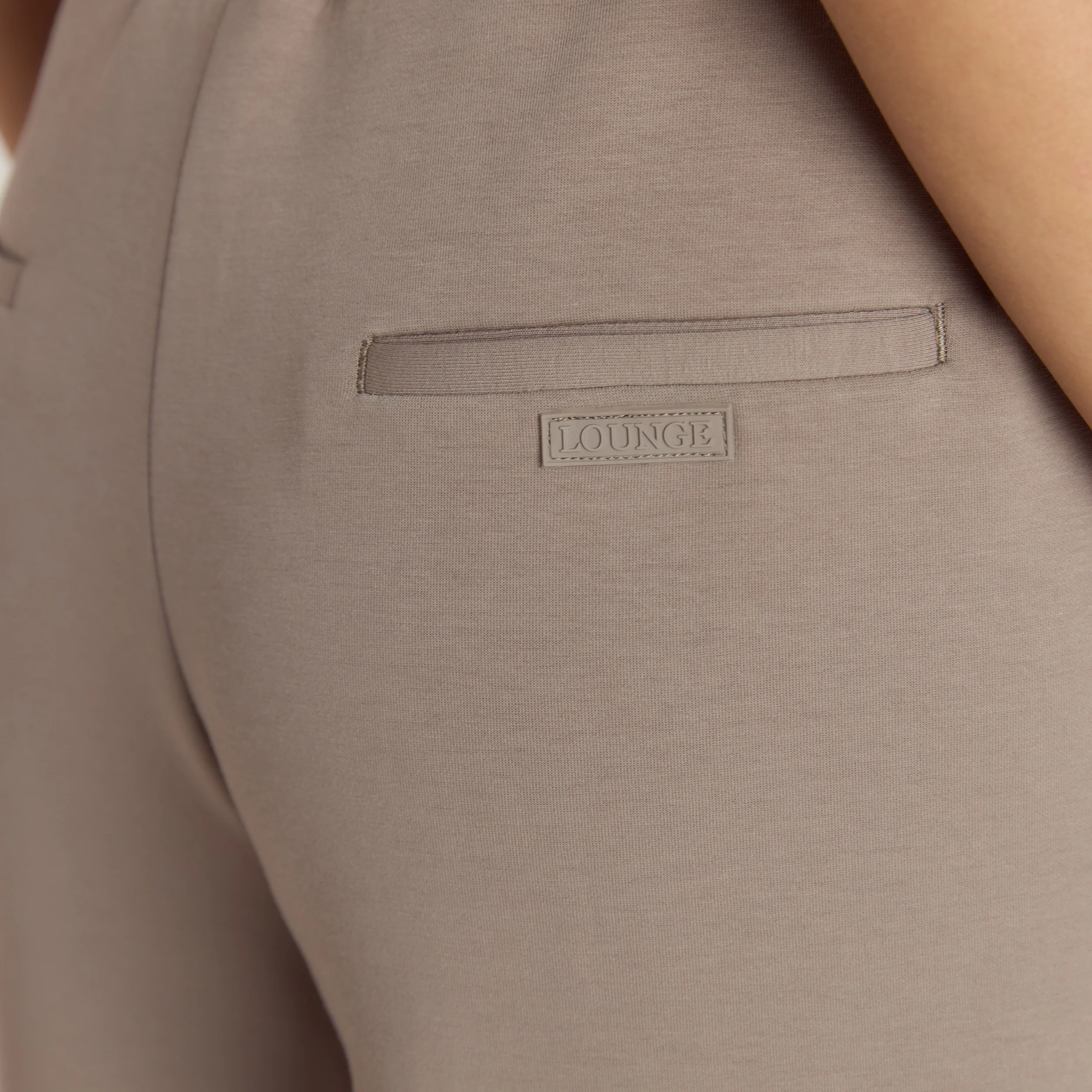 Neoprene Wide-Leg Joggers - Taupe - Image 6