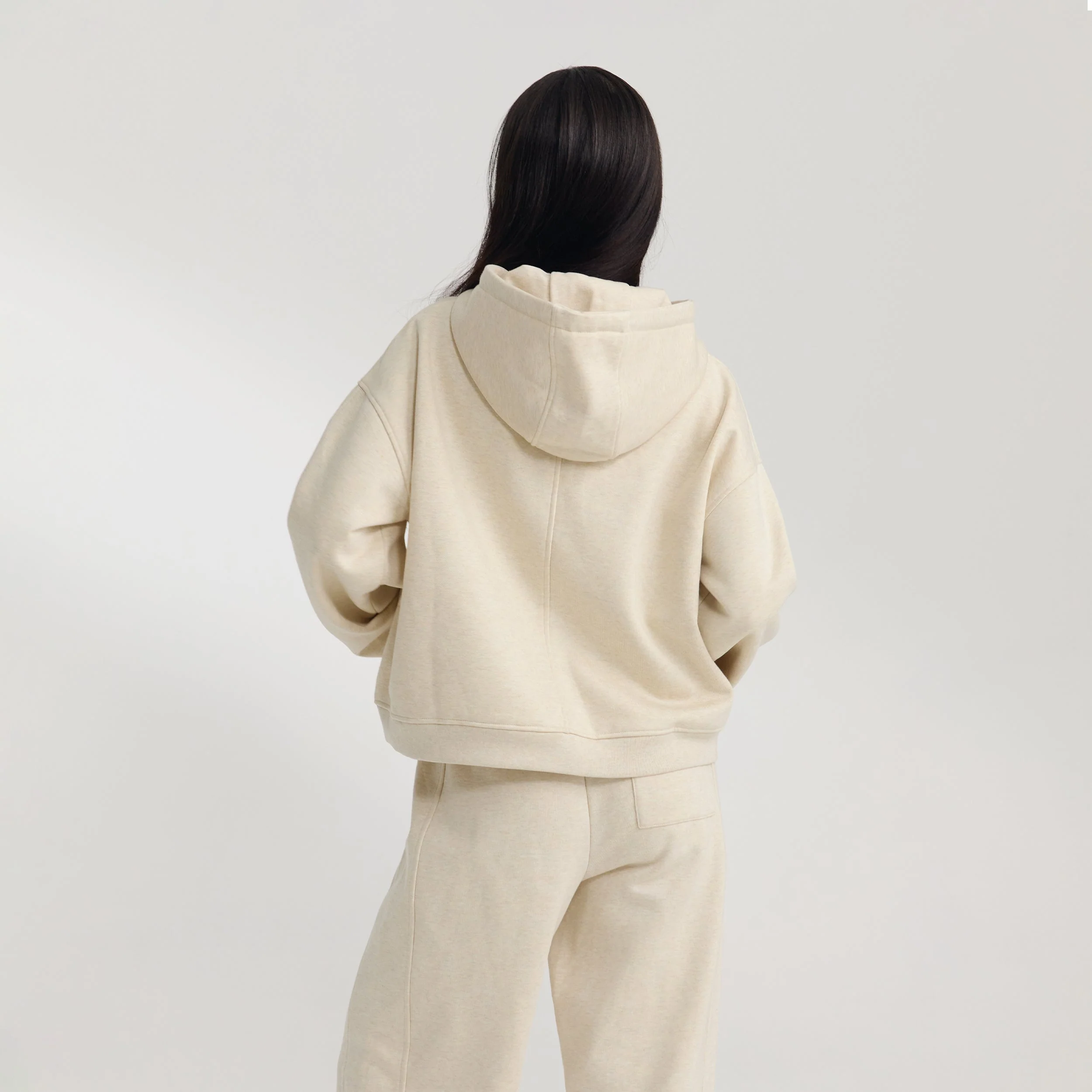 Oversized Hoodie - Oat Marl - Image 5