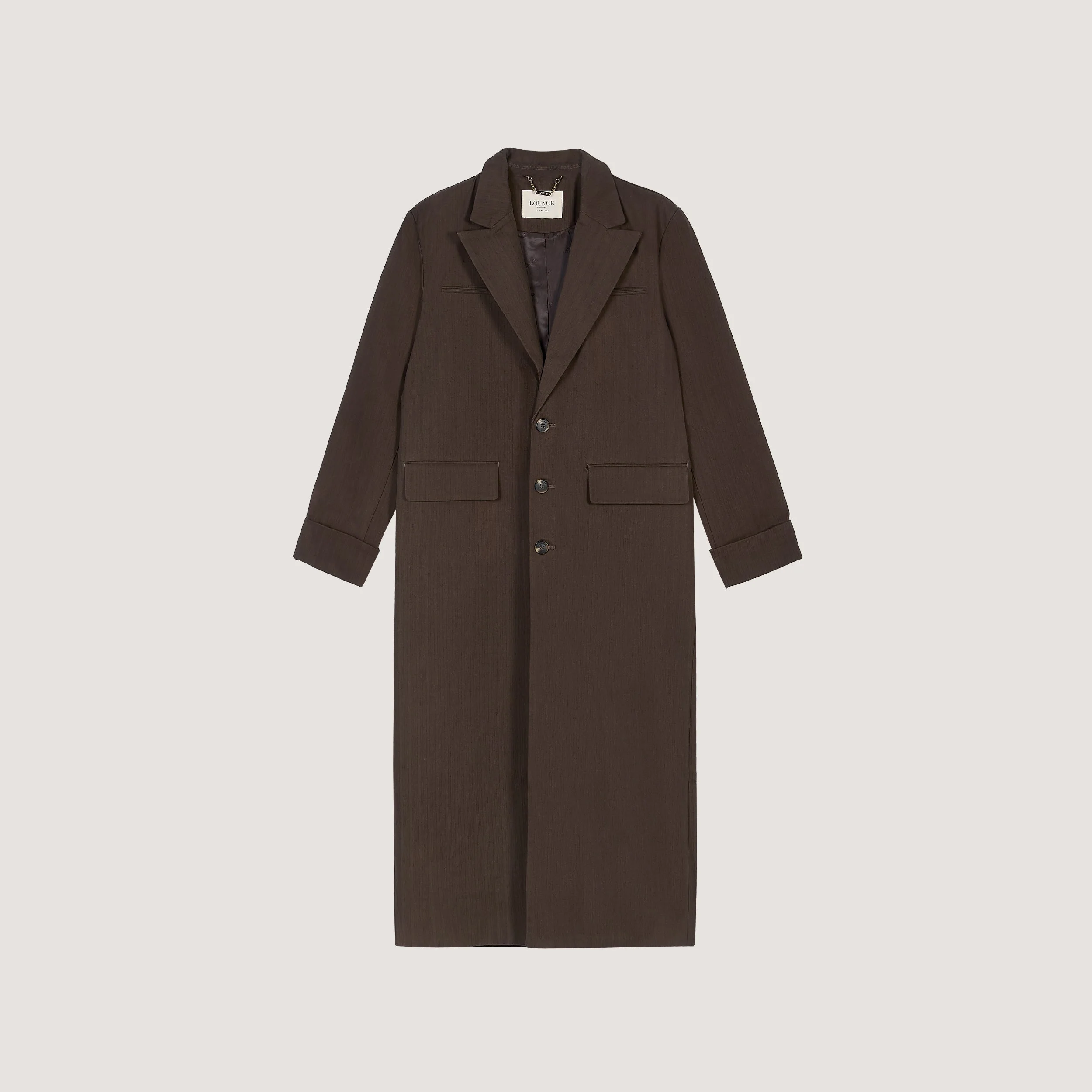 Oversized Longline Blazer - Dark Brown - Image 6