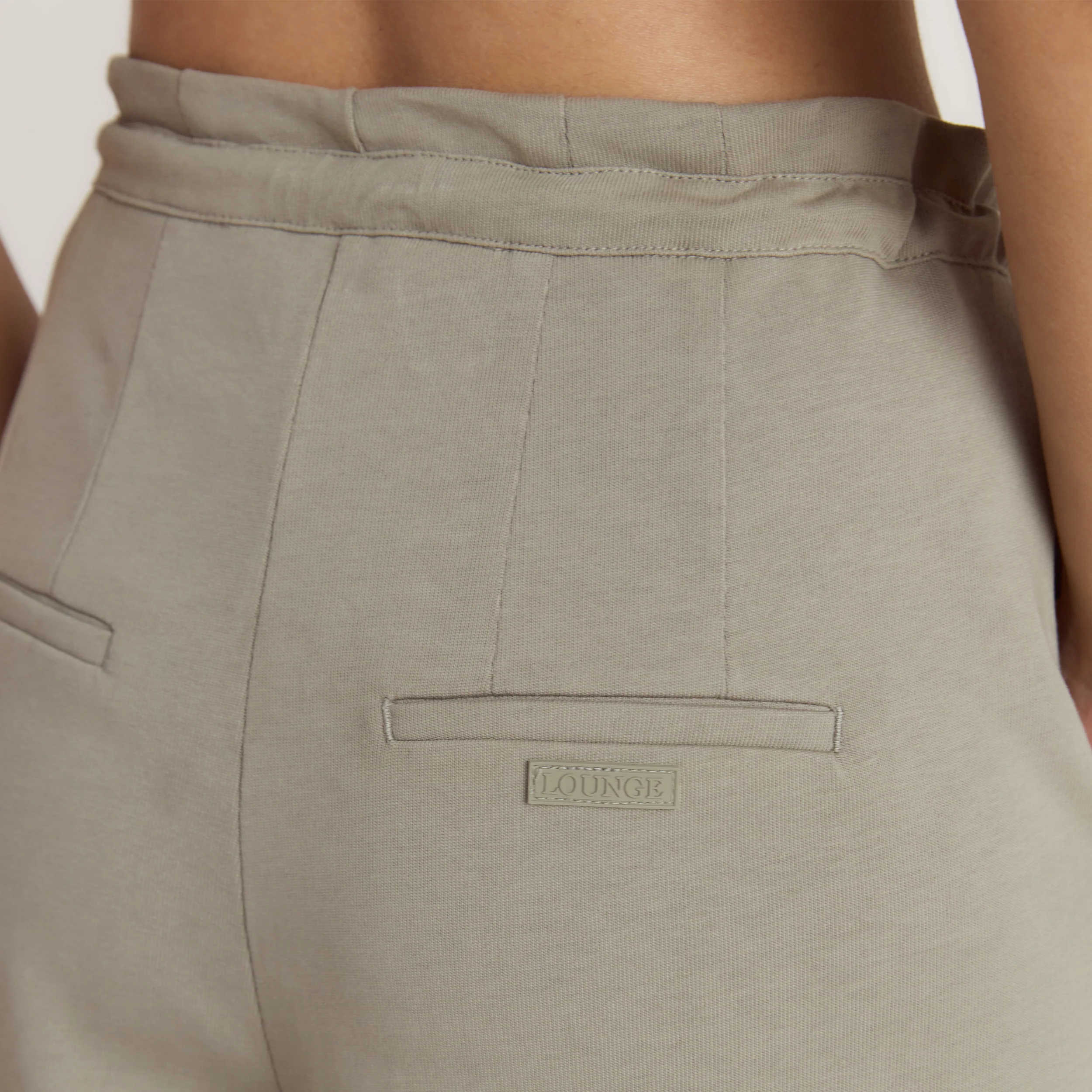 Pleated Wide Leg Trousers - Thyme - Image 3