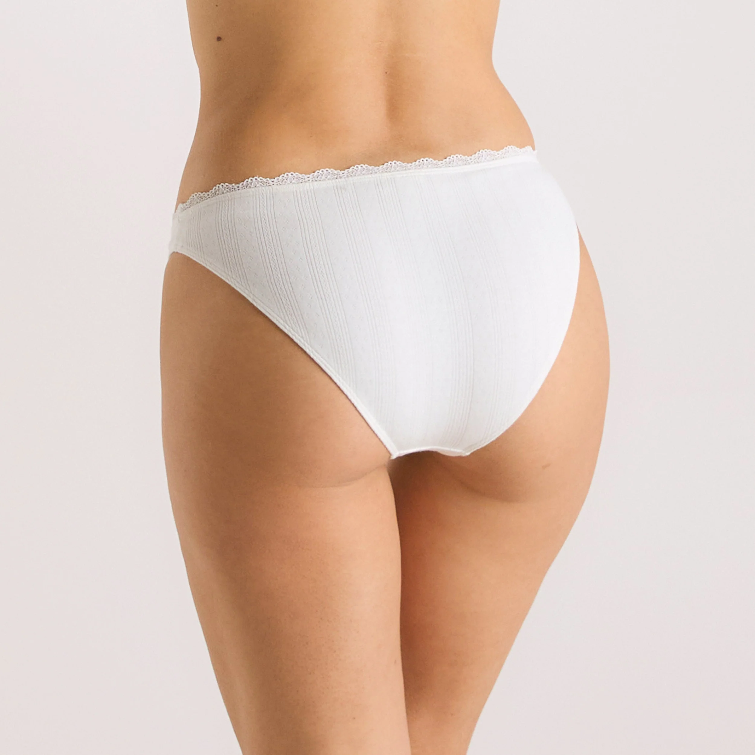 Pointelle Briefs - Cream - Image 2