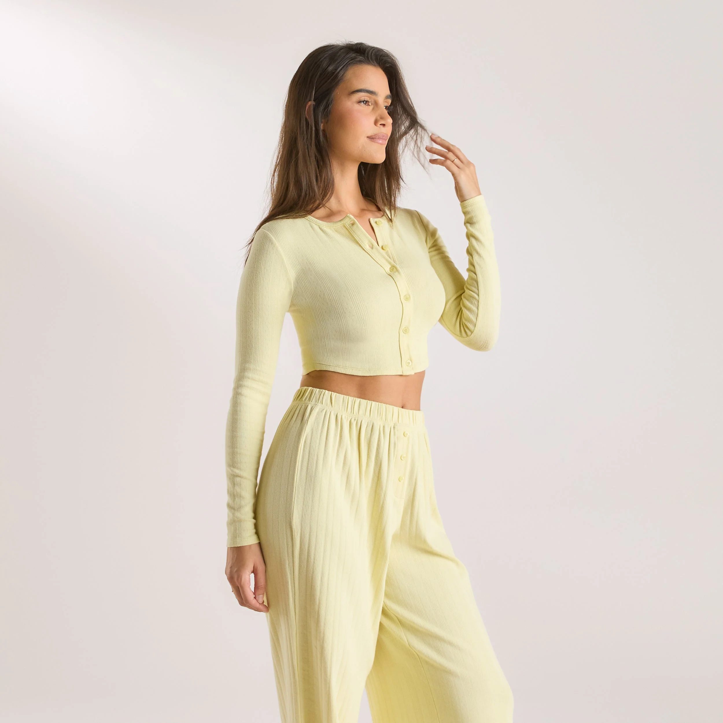 Pointelle Cardigan - Buttercup Yellow - Image 6
