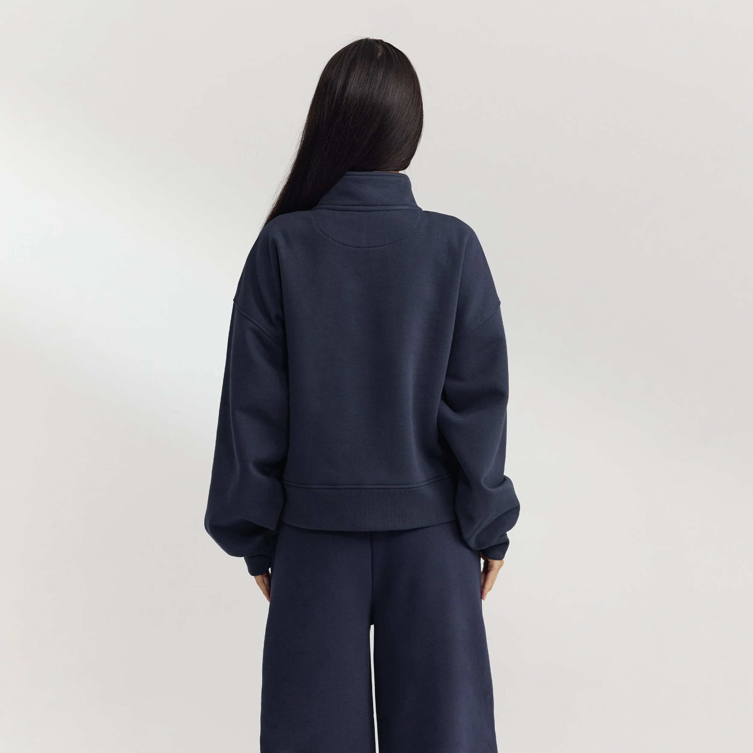 Quarter-Zip Sweater - Dark Blue - Image 6