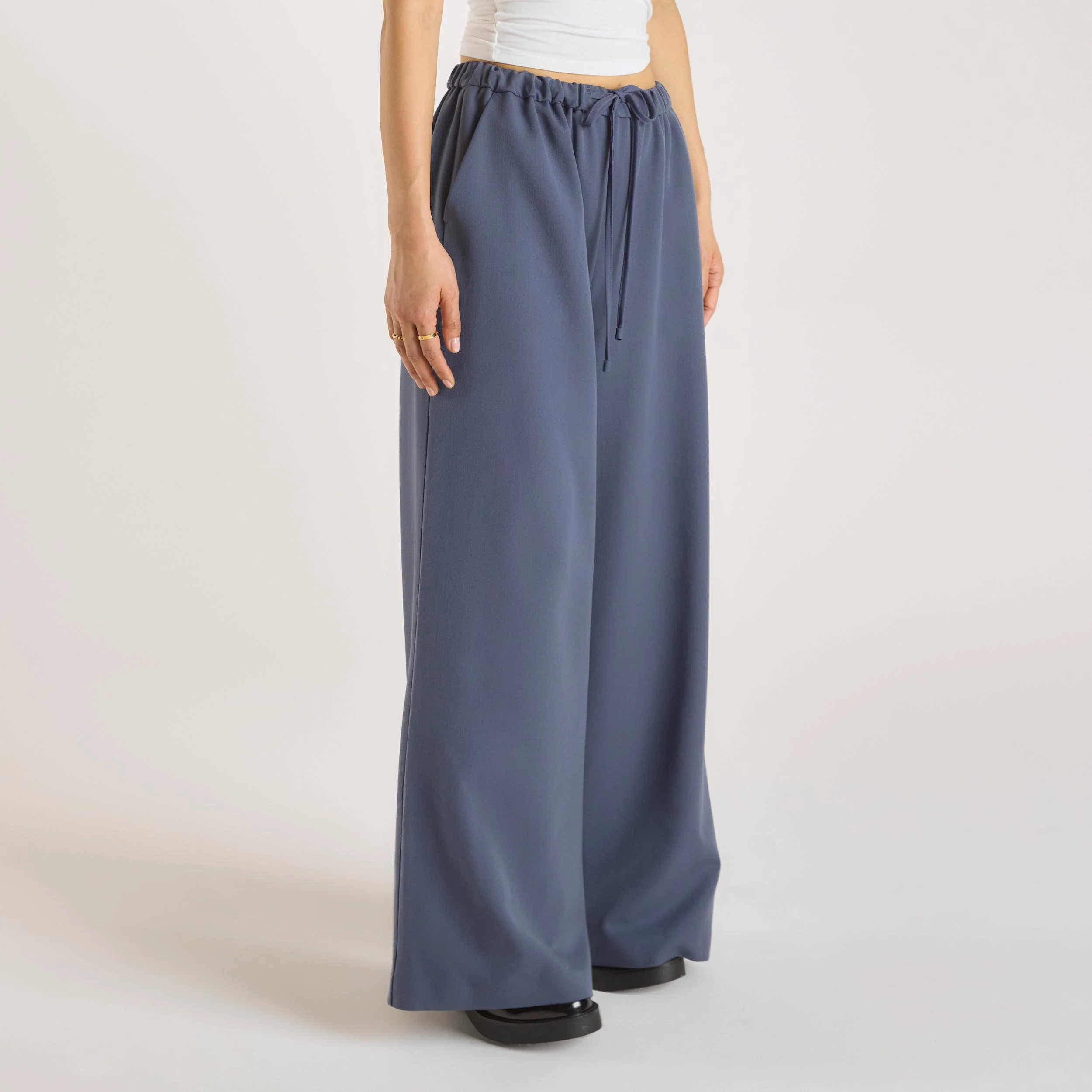 Relaxed-Fit Tailored Pants - Blue - Image 5