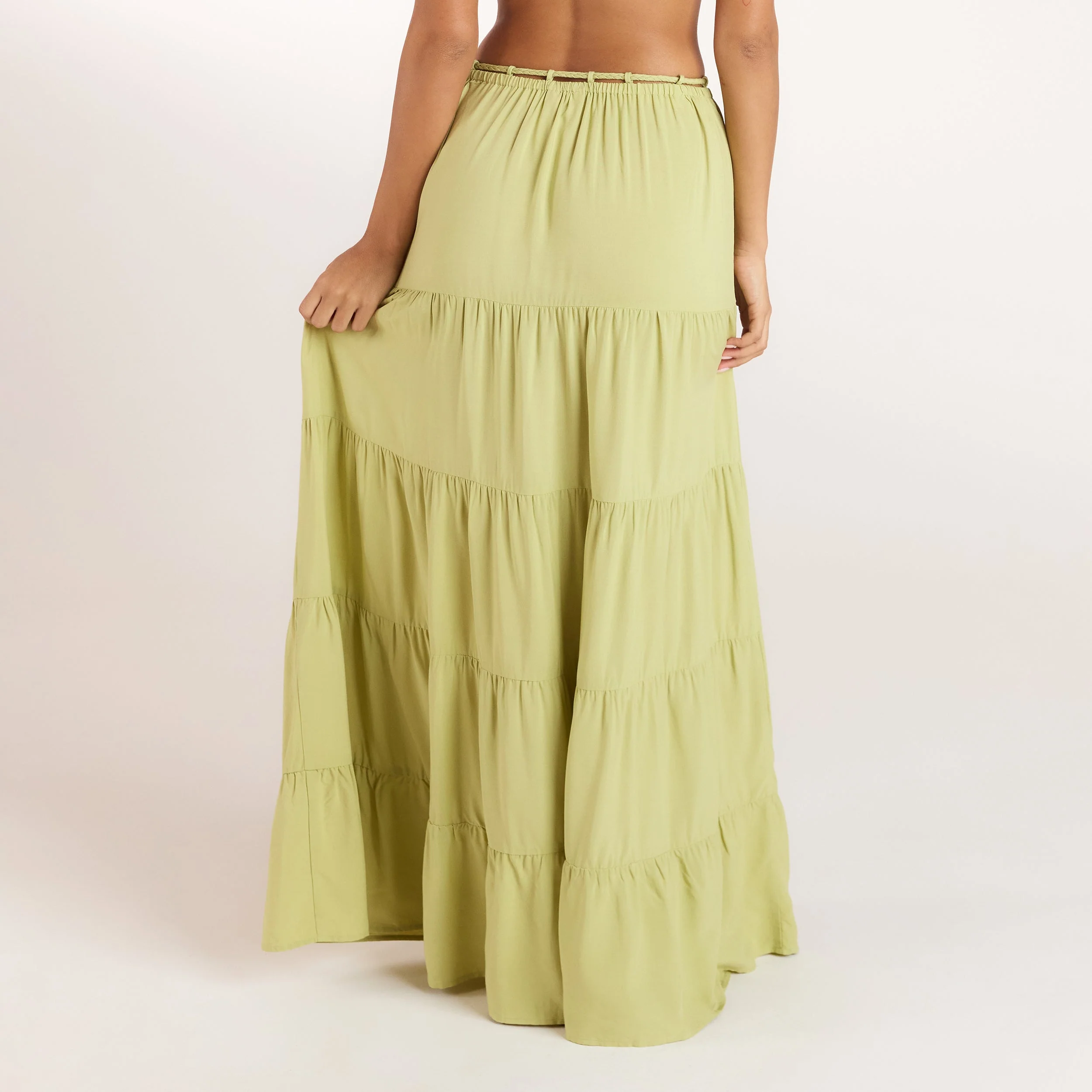 Ruched Bralette (Set) - Washed Lime - Image 3