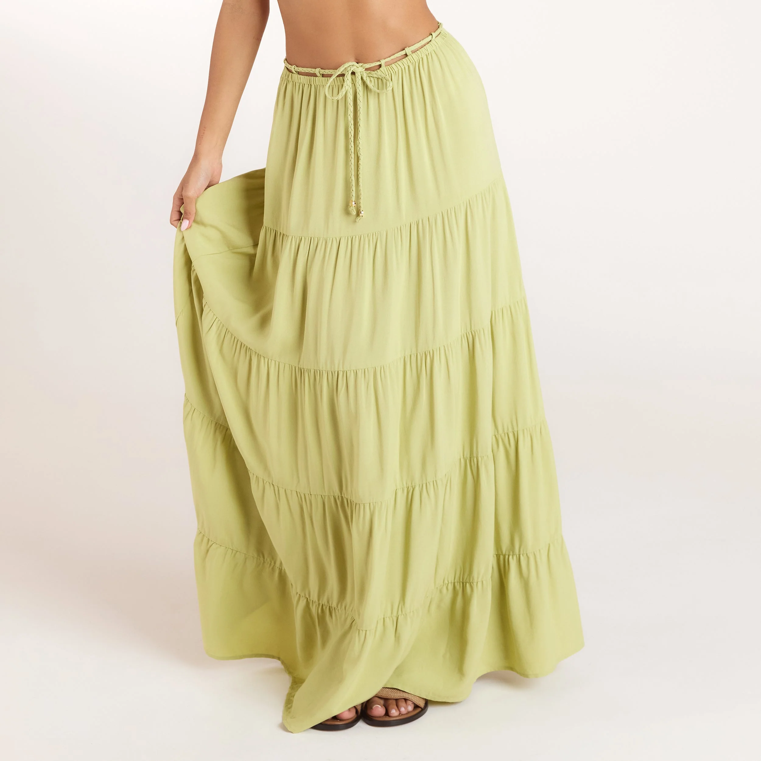 Ruched Bralette (Set) - Washed Lime - Image 5
