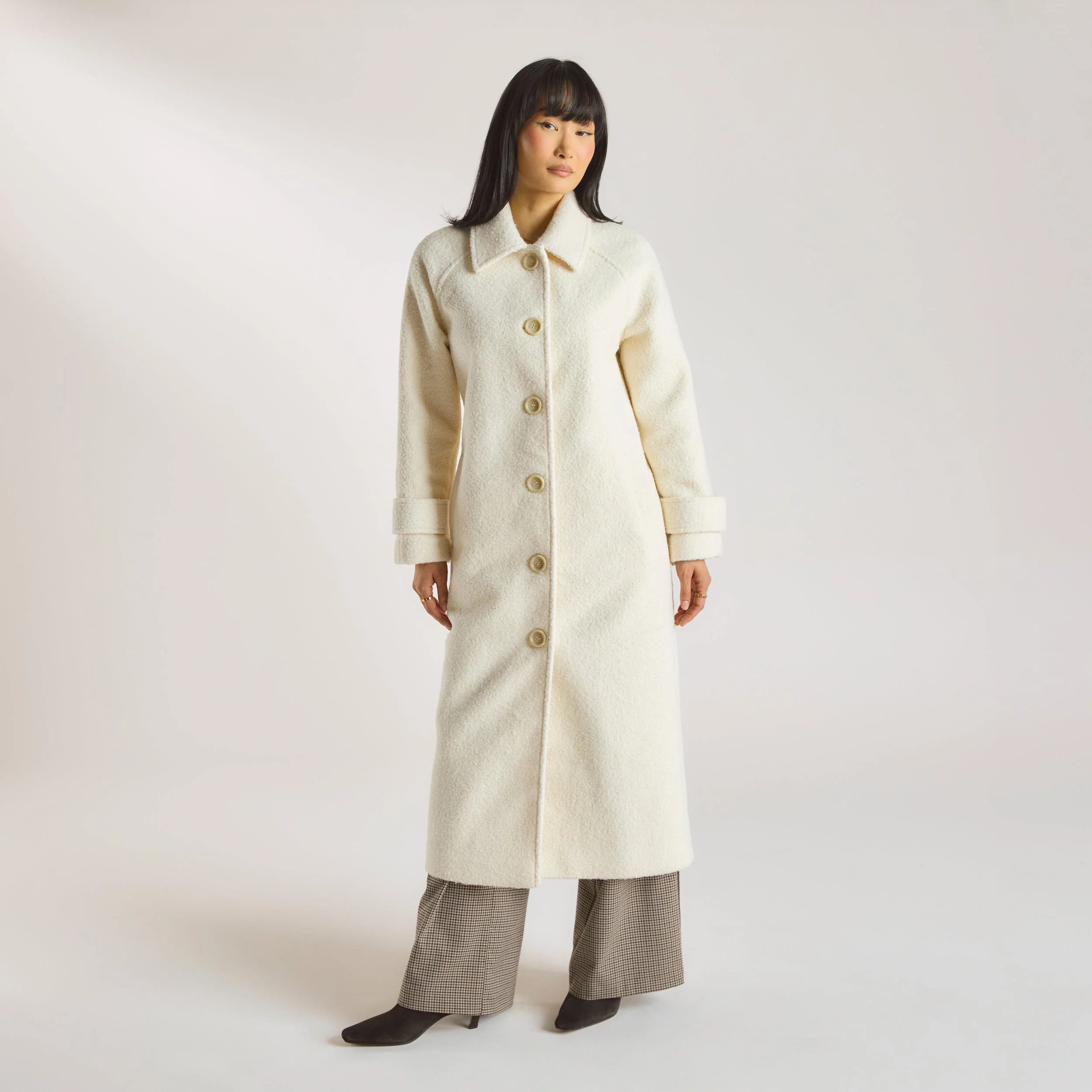 Shearling Coat - Cream - Image 5