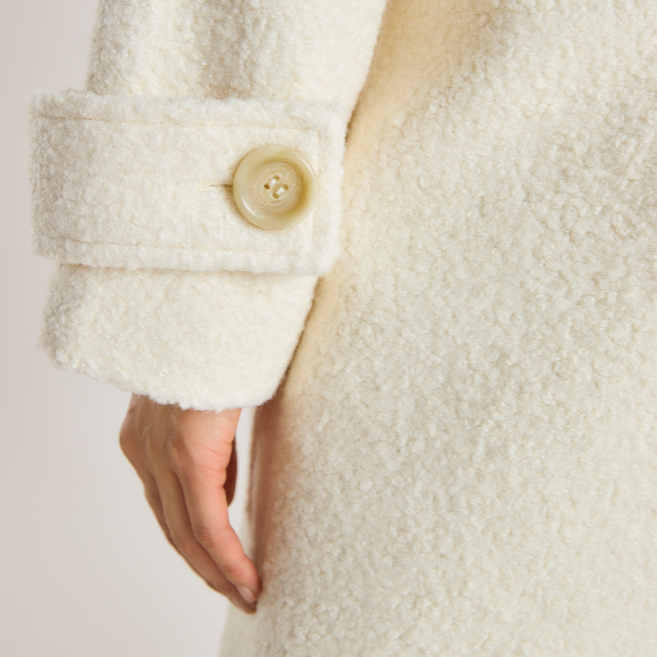 Shearling Coat - Cream - Image 6