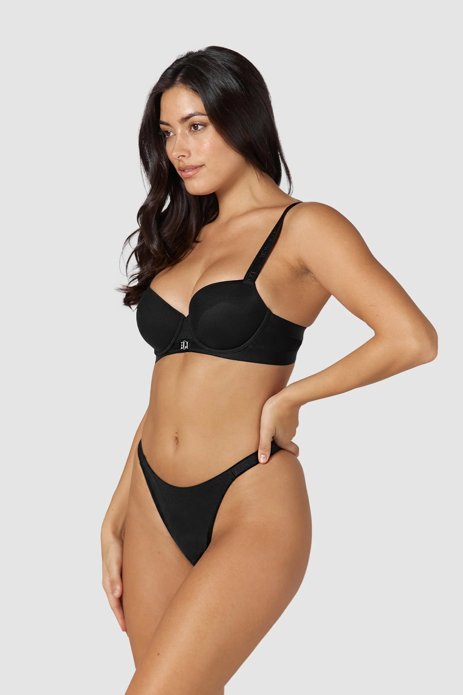 Smooth Mesh T-shirt Bra  - Black - Image 19