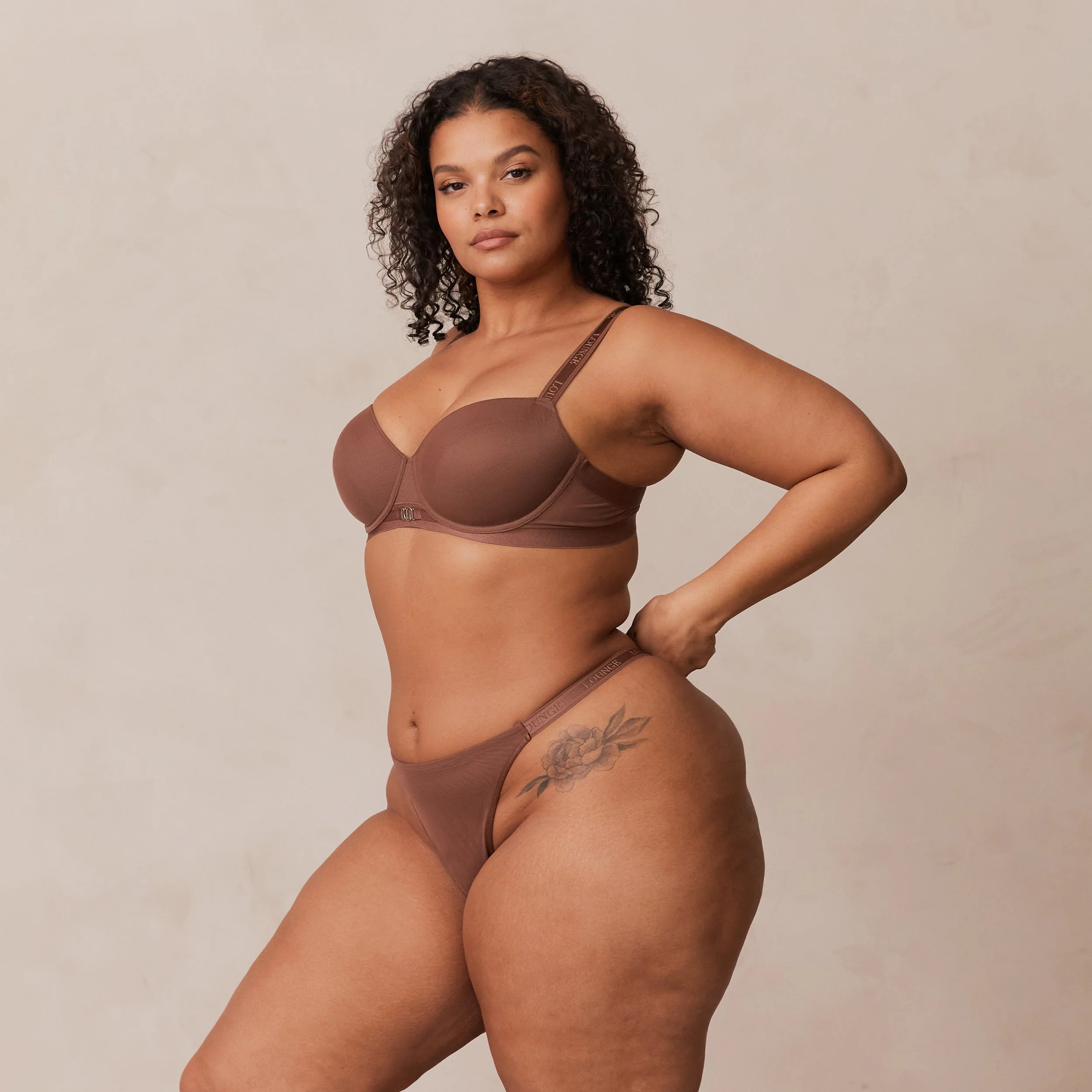 Smooth Mesh T-shirt Bra  - Chestnut - Image 11