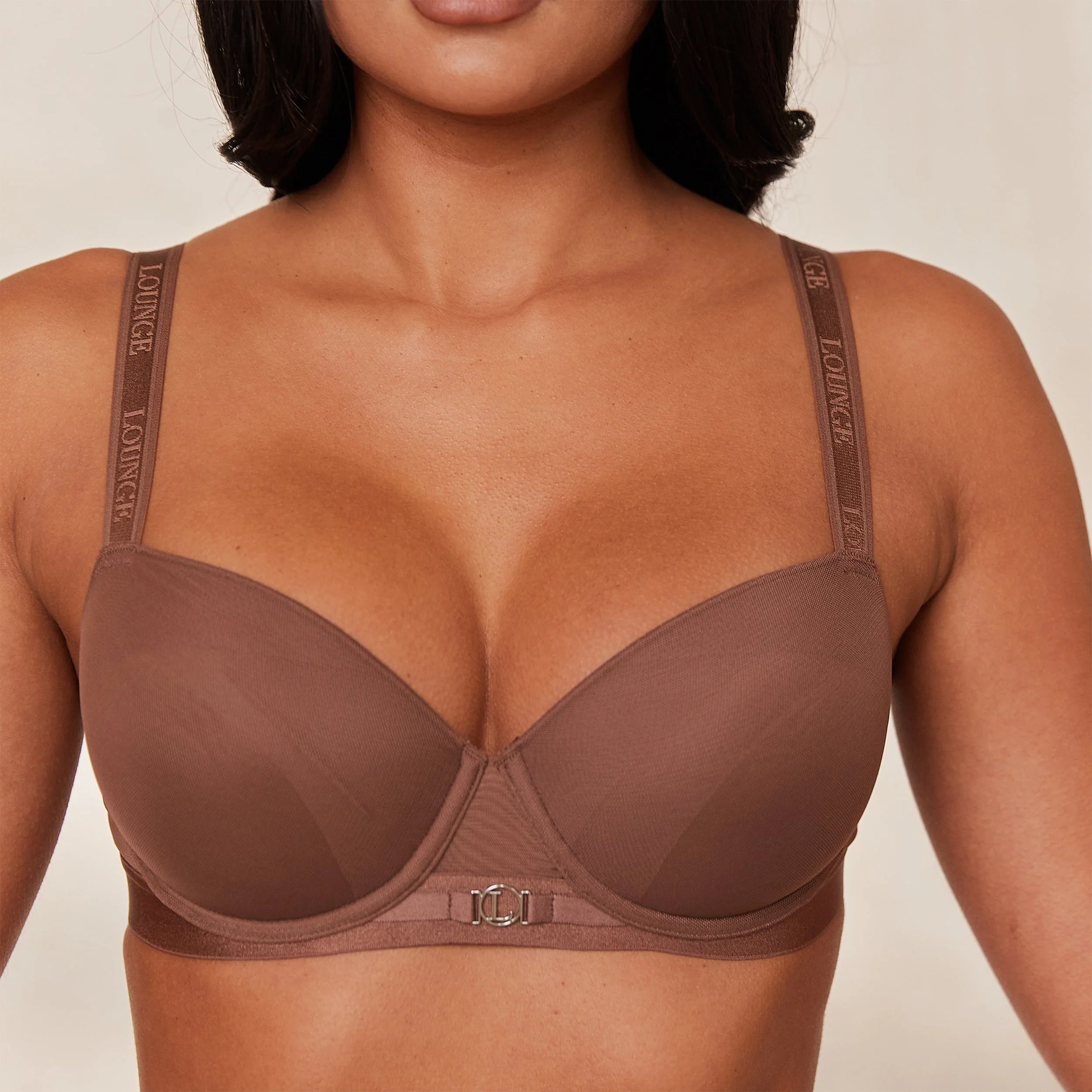 Smooth Mesh T-shirt Bra  - Chestnut - Image 16