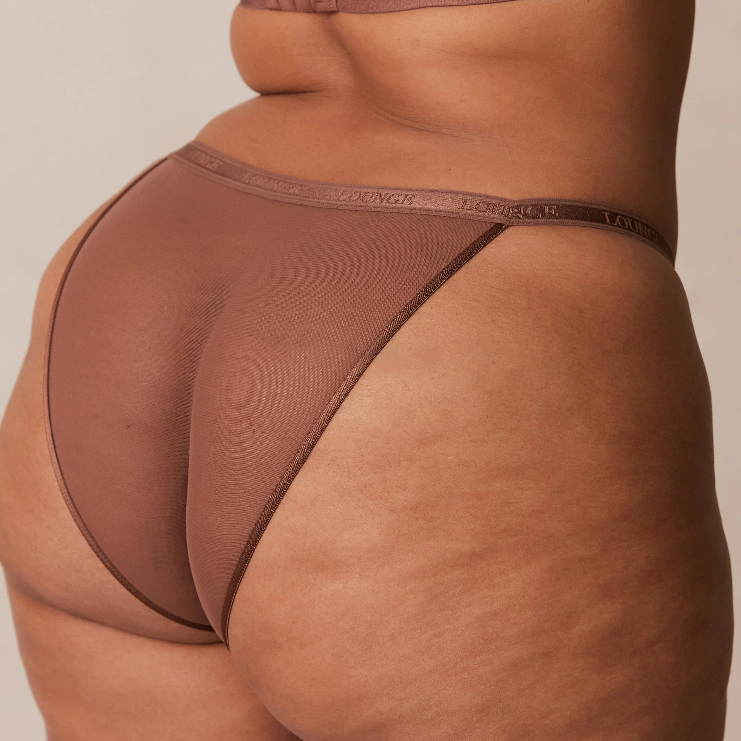 Smooth Mesh T-shirt Bra  - Chestnut - Image 24