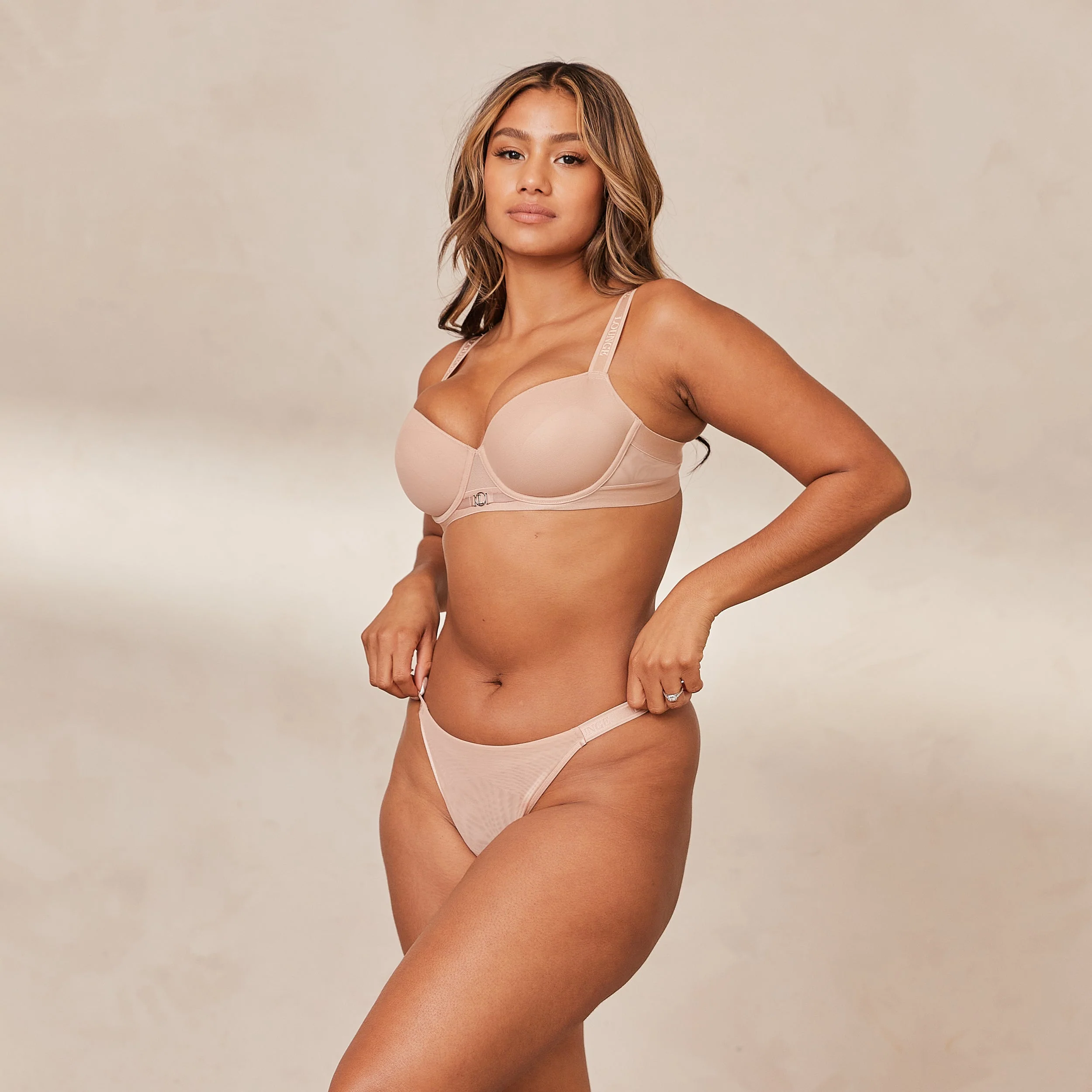 Smooth Mesh T-shirt Bra  - Taupe - Image 5