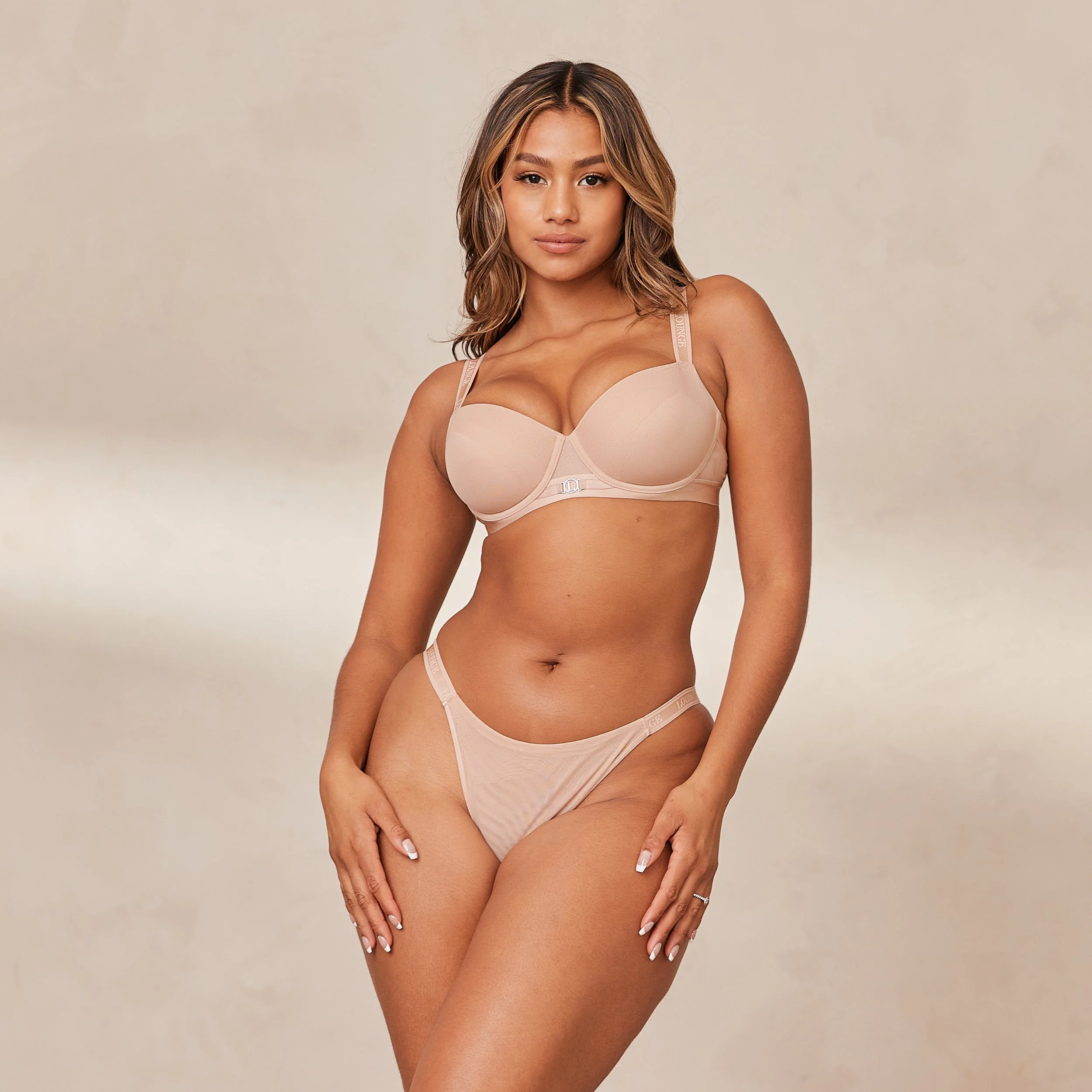 Smooth Mesh T-shirt Bra  - Taupe - Image 7