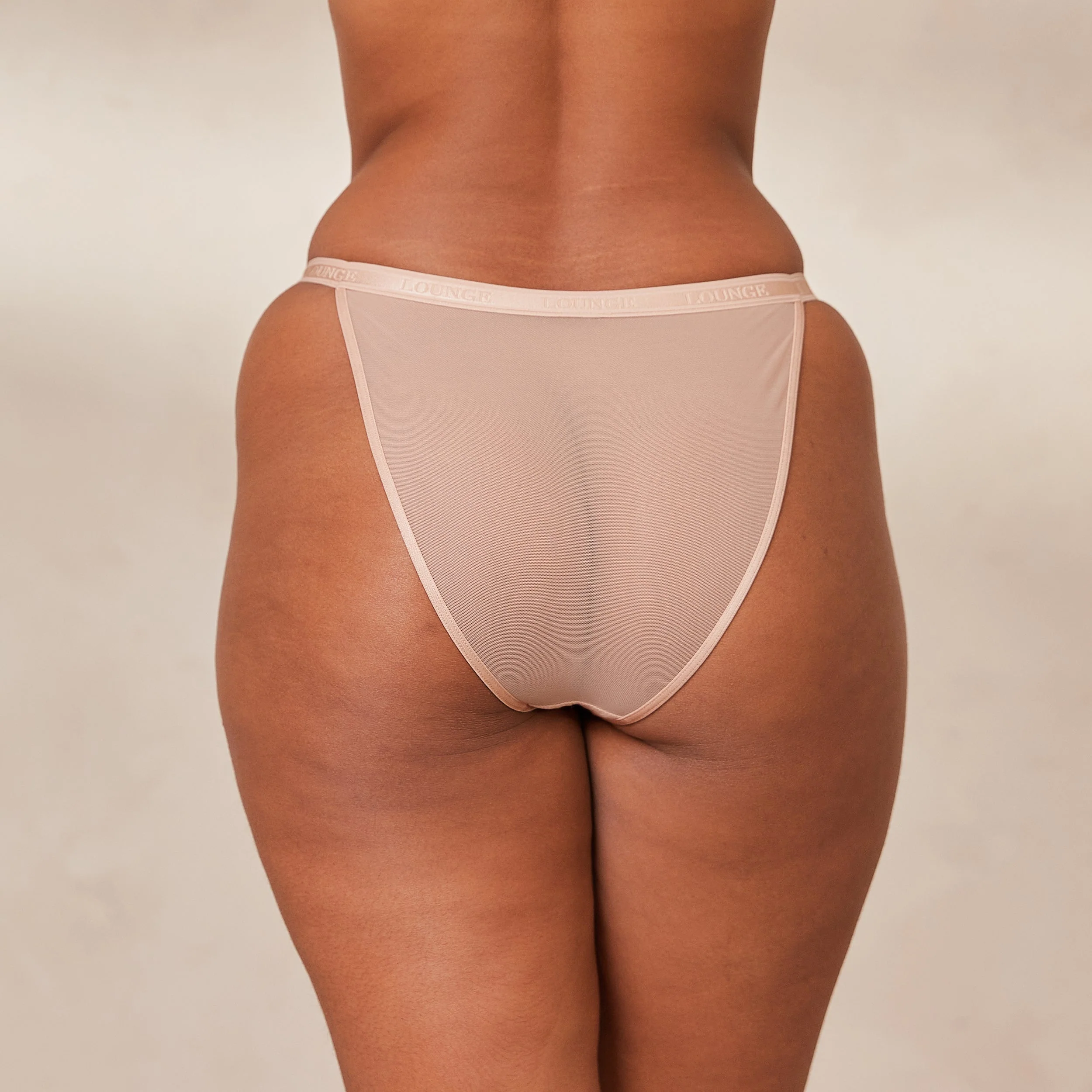 Smooth Mesh Briefs - Taupe - Image 2