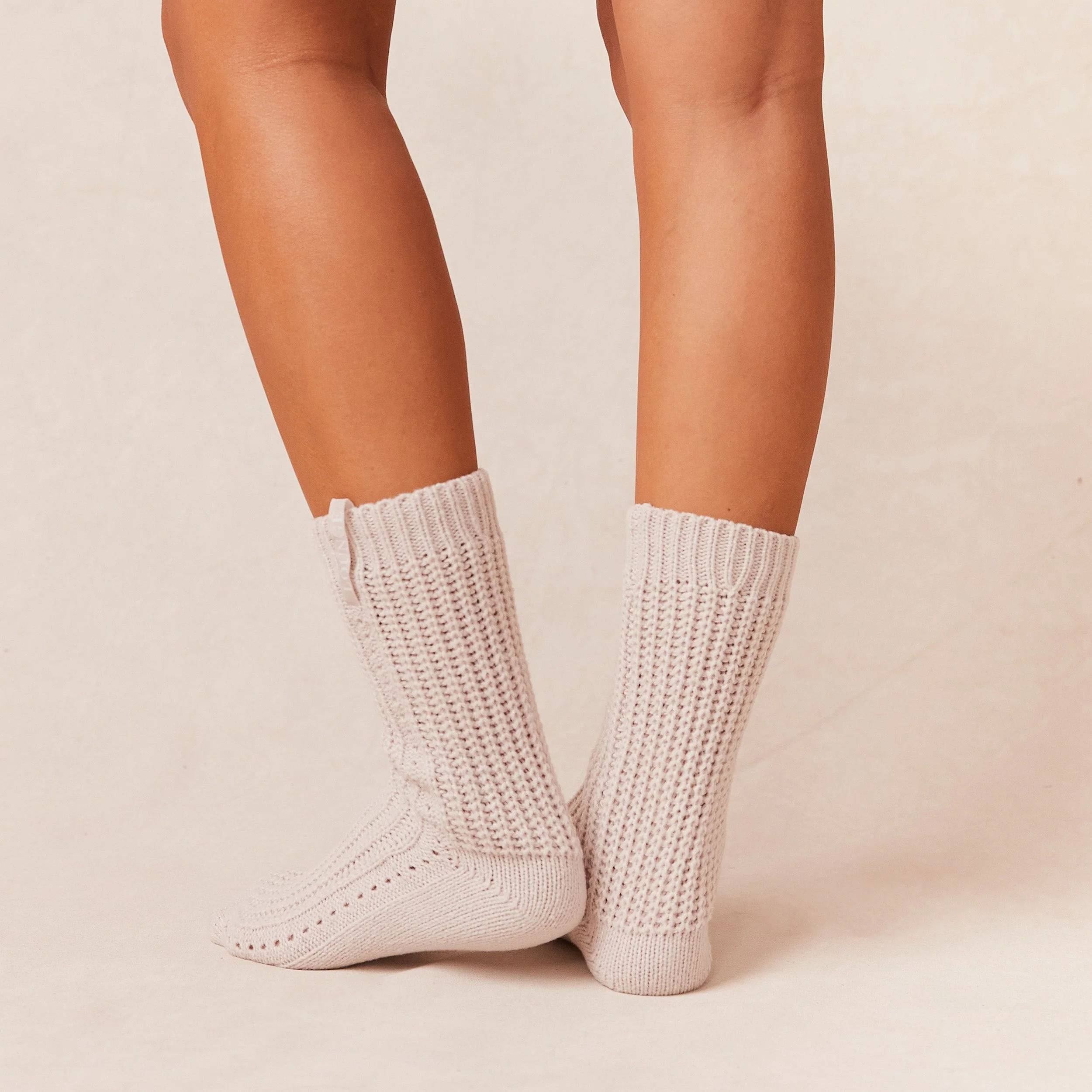 Snooze Knitted Socks - Cream - Image 2