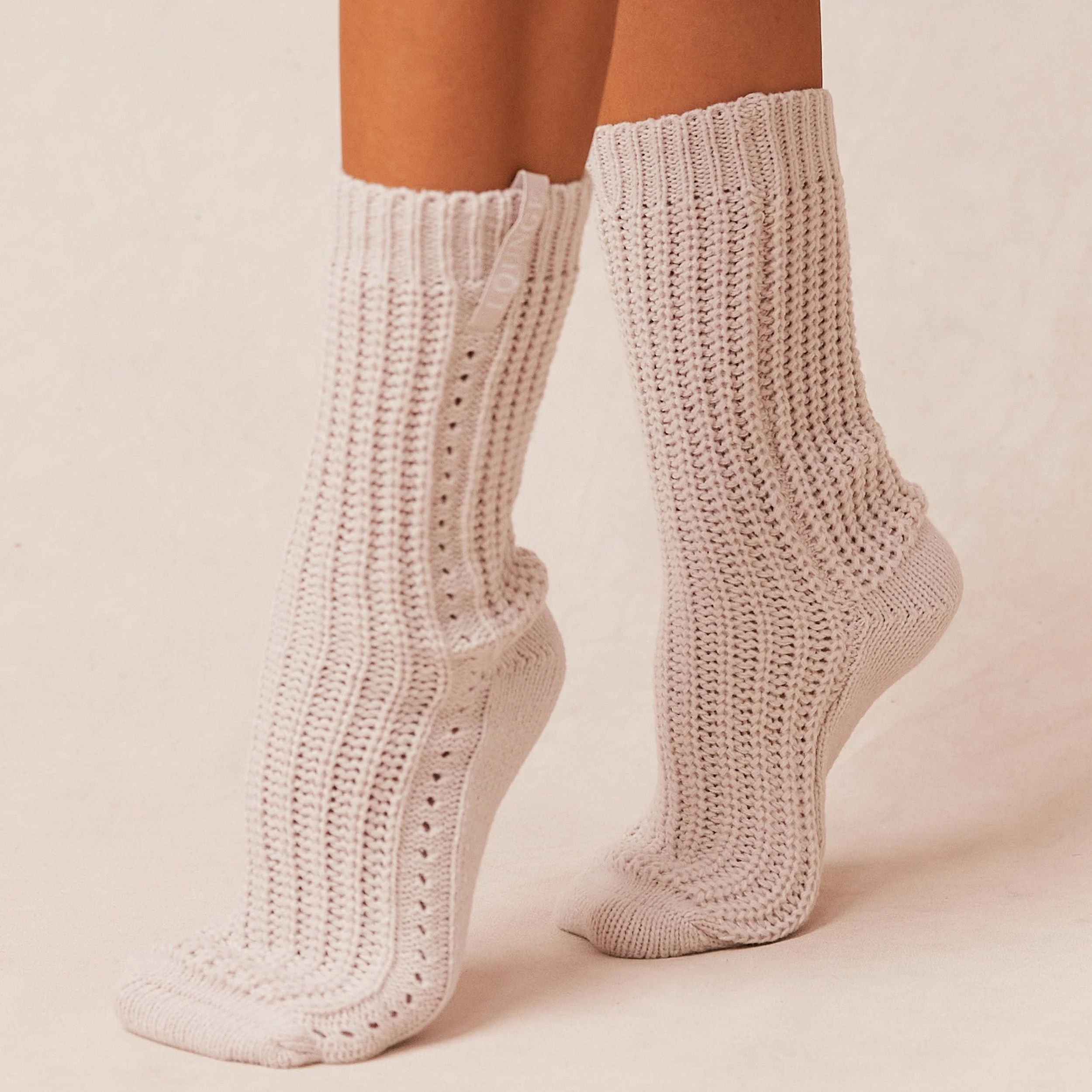 Snooze Knitted Socks - Cream - Image 3